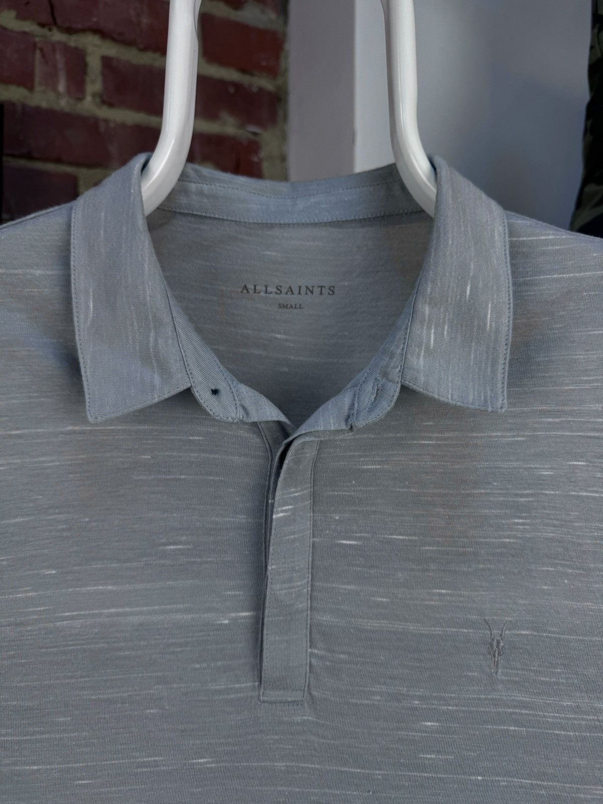 Allsaints ALLSAINTS Stanley Grey Short Sleeve Polo Shirt Size US S / EU 44-46 / 1 - 5 Thumbnail
