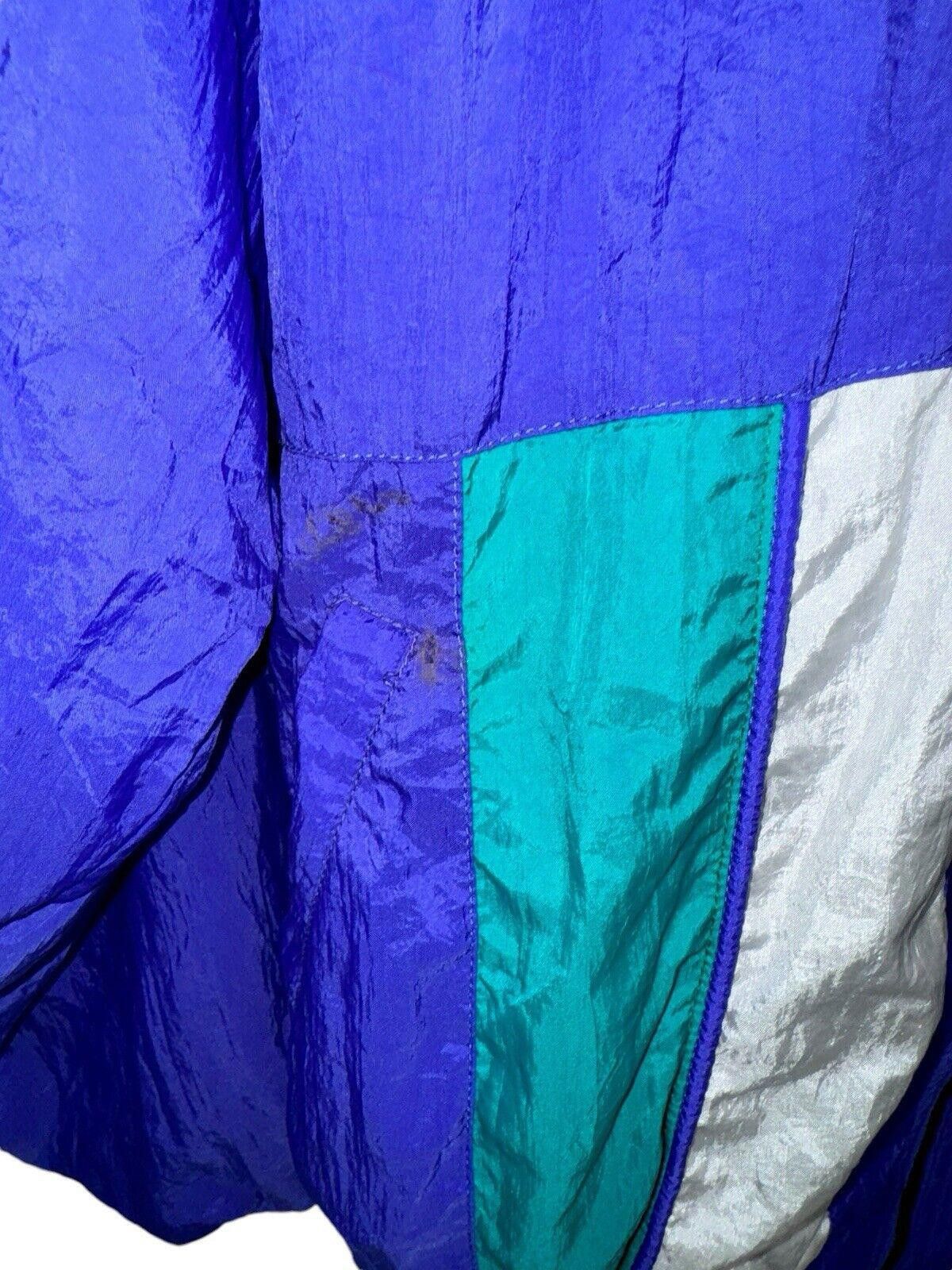 Nike Vintage Nike 90s Grape Aqua Purple Full Zip Windbreaker XL Size US XL / EU 56 / 4 - 9 Thumbnail