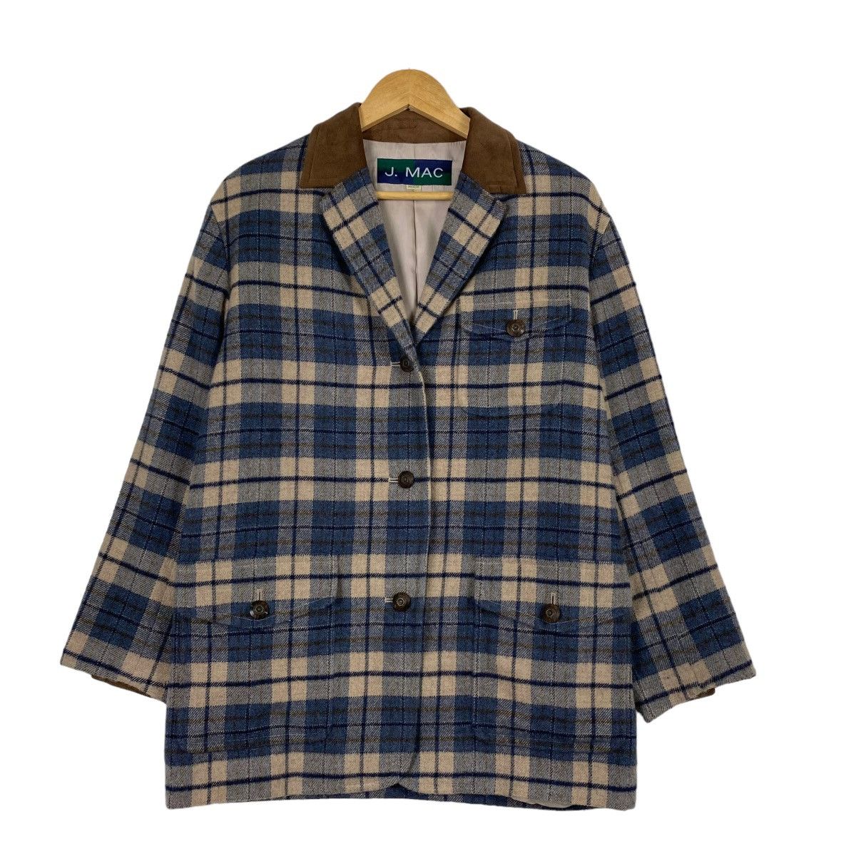 Japanese Brand J.MAC WOOLEN PLAID JACKET Size US M / EU 48-50 / 2 - 1 Thumbnail