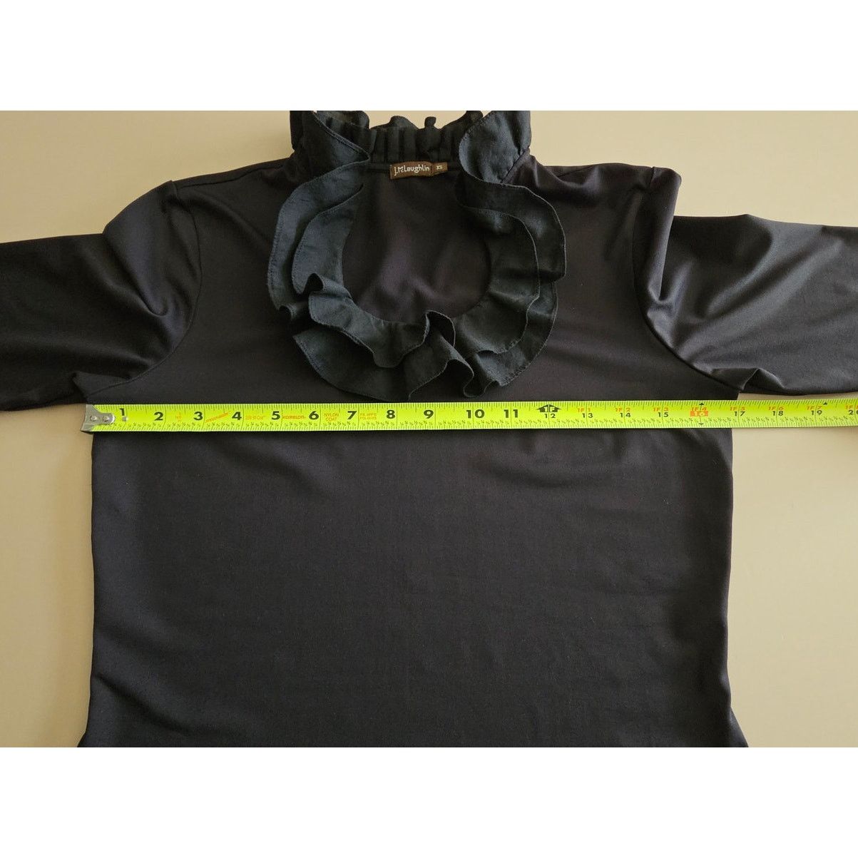 J.McLaughlin J. Mclaughlin Ruffle Neck Catalina Cloth 3/4 Sleeve Top XS Size XS / US 0-2 / IT 36-38 - 4 Thumbnail