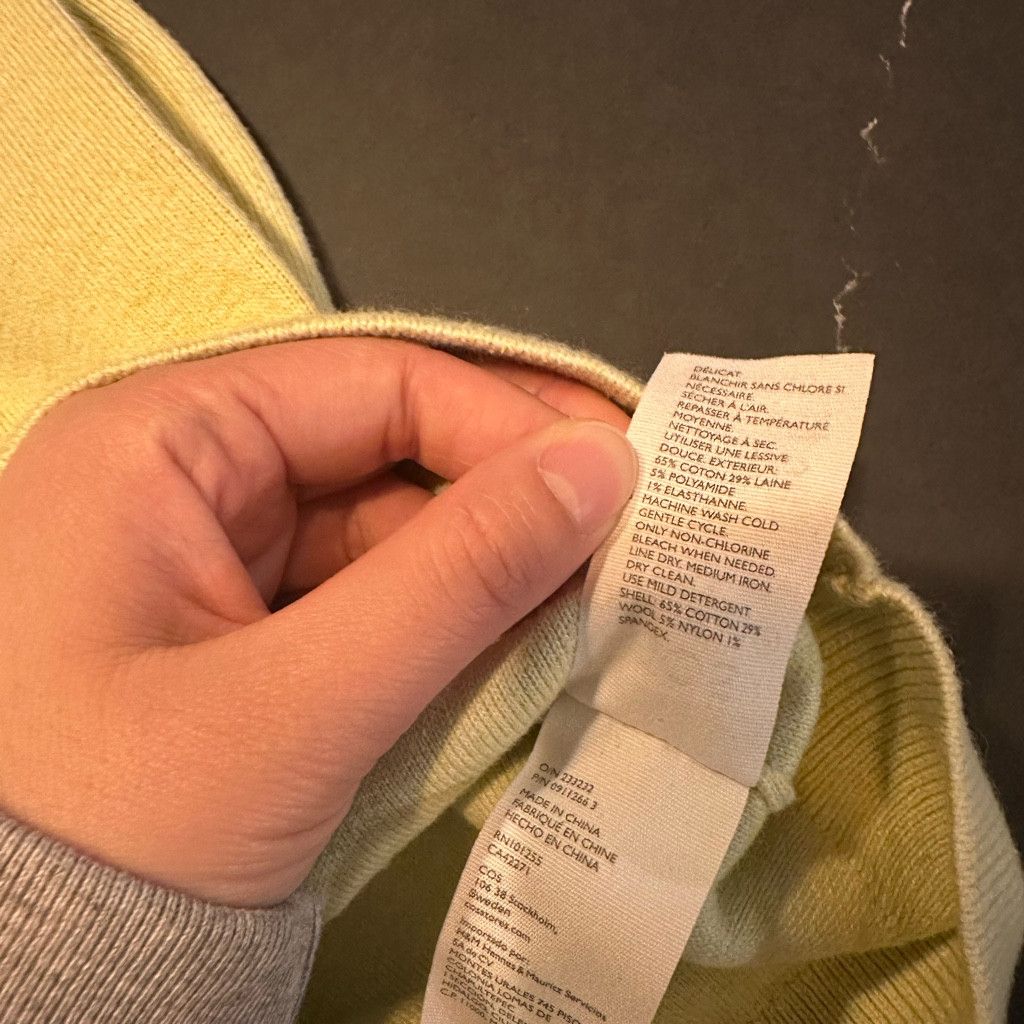 Cos Men COS Light Yellow/Lime Knitwear Size US S / EU 44-46 / 1 - 6 Thumbnail