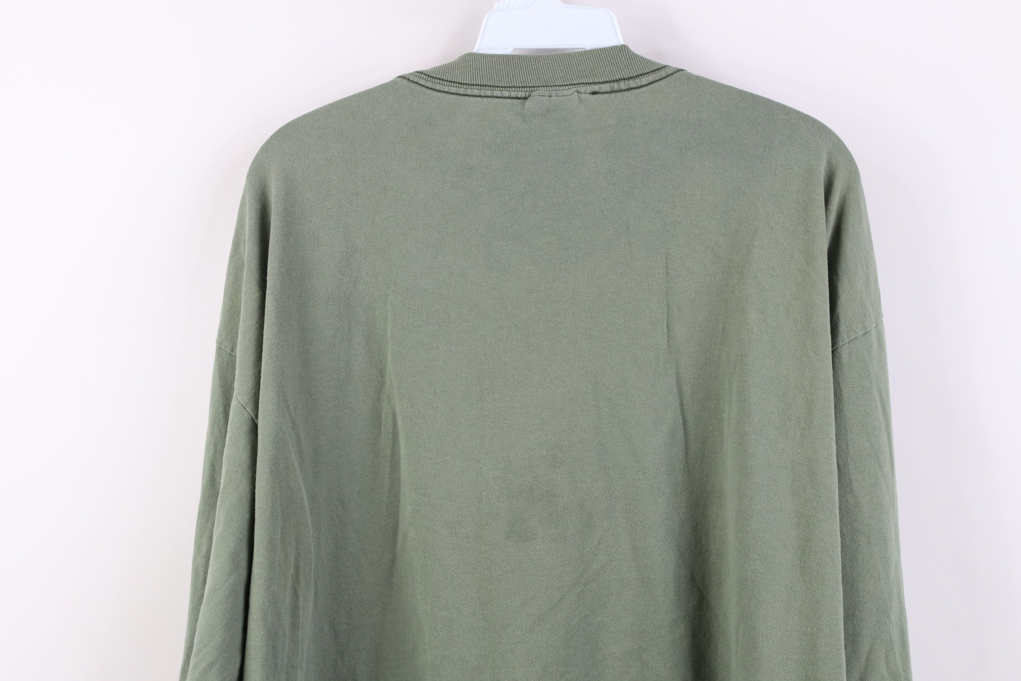 Vintage Vintage 90s Lion EE Long Sleeve T-Shirt Green Cotton Size US XL / EU 56 / 4 - 15 Thumbnail