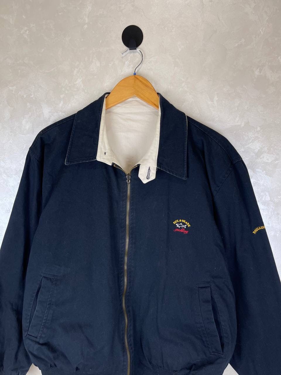 Paul & Shark Paul & Shark Reversible Jacket Cotton Beige Navy Size US L / EU 52-54 / 3 - 3 Thumbnail