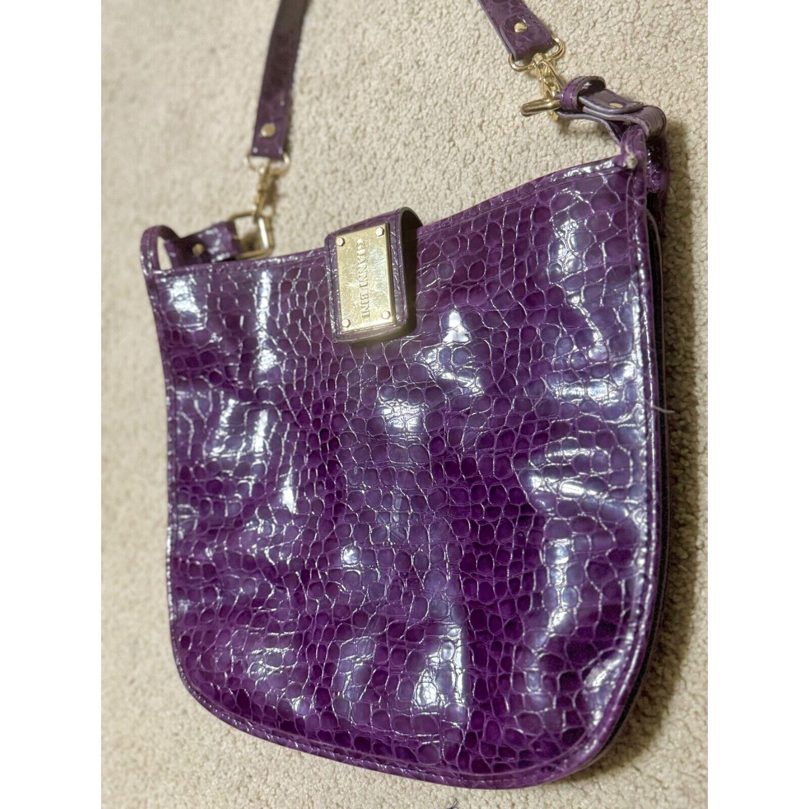Other Gianni Bini Large Purple Leather Bag Size ONE SIZE - 4 Thumbnail
