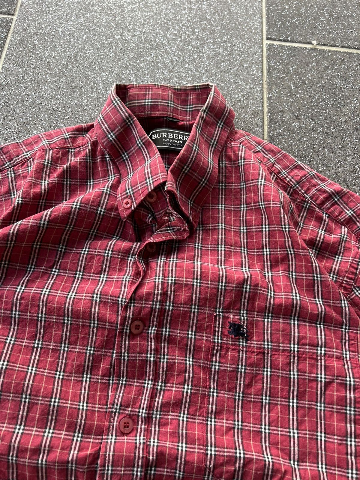 Burberry Burberry's Vintage Checkered Red L Shirt Small Size US L / EU 52-54 / 3 - 4 Thumbnail