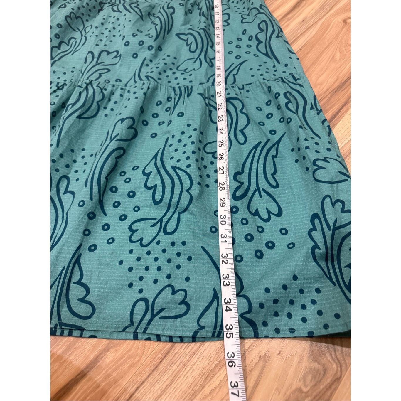 Guru Gudrun Sjoden green leaves tiered skirt size Medium Size 32" / US 10 / IT 46 - 8 Thumbnail