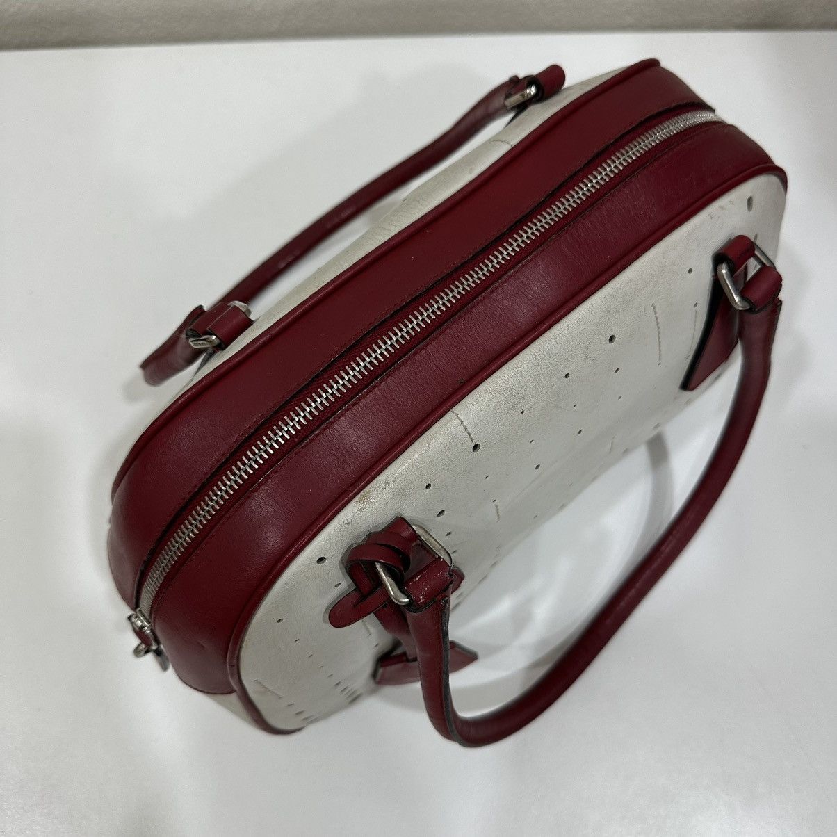 Prada PRADA VINTAGE 2000’s BOWLING BAG PERFORATED LEATHER Size ONE SIZE - 6 Thumbnail