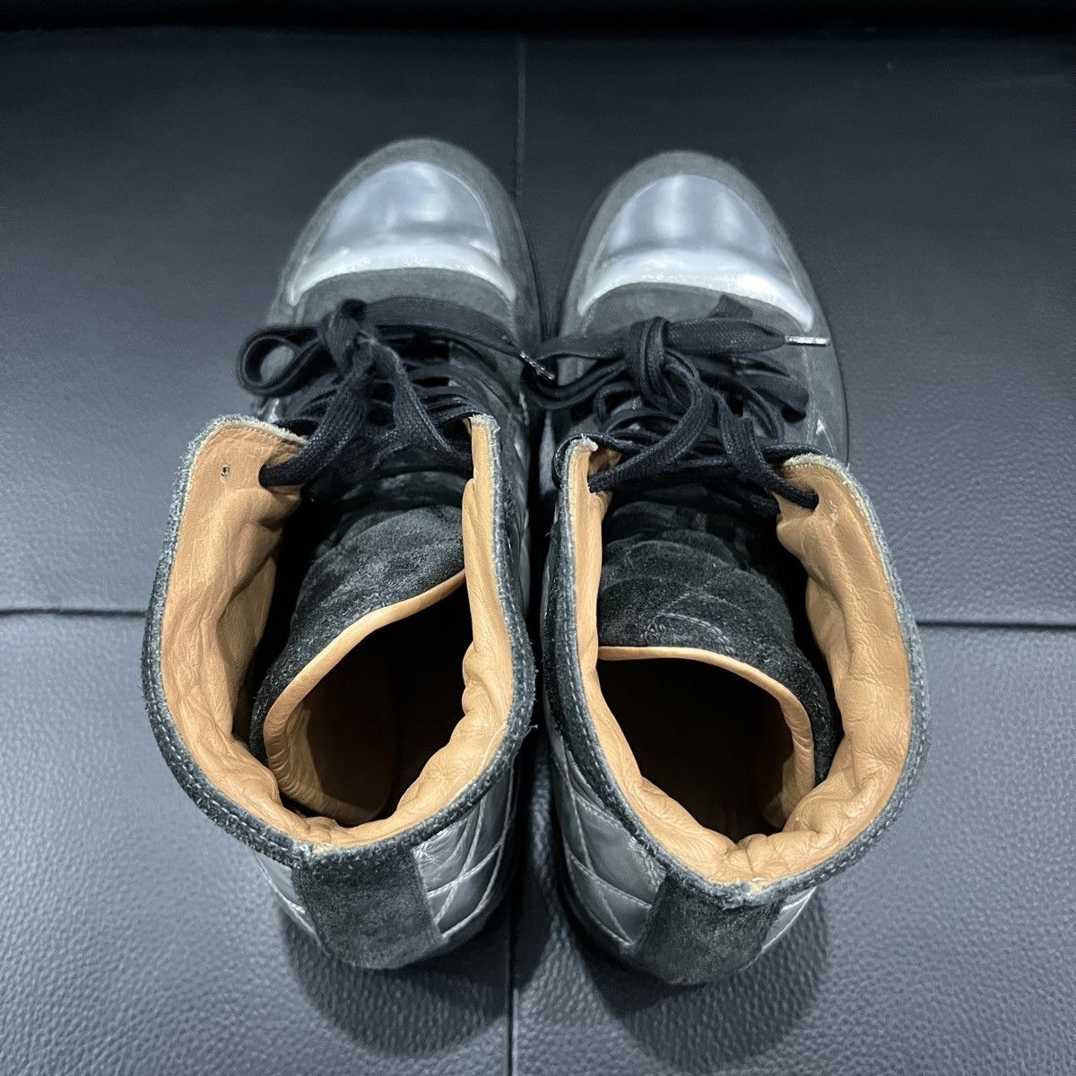 Marc Jacobs Marc Jacobs Metallic Suede High-Top Sneakers Size US 7 / EU 40 - 18 Thumbnail