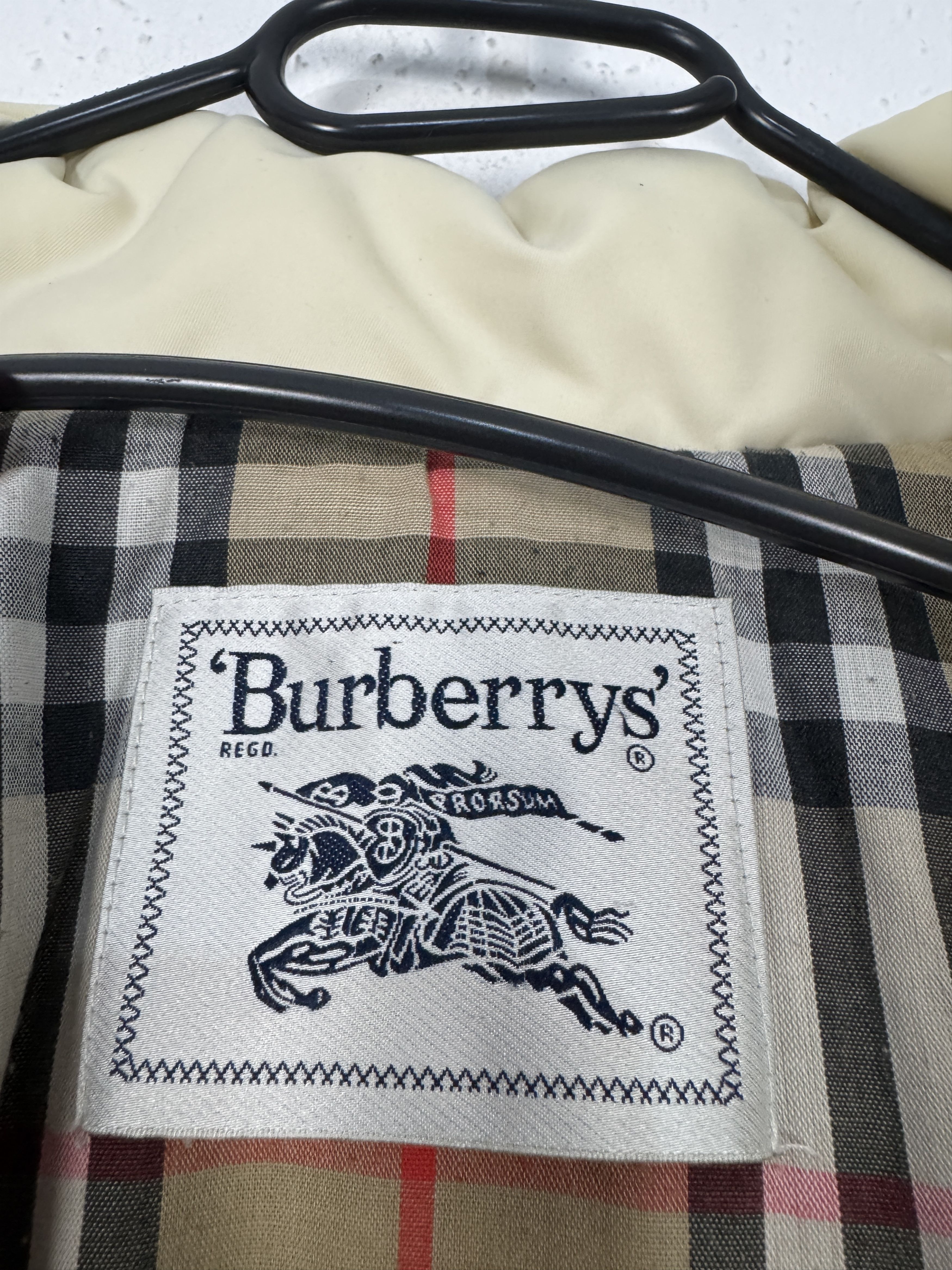 Burberrys vintage 90s 80s parka cream jacket 38