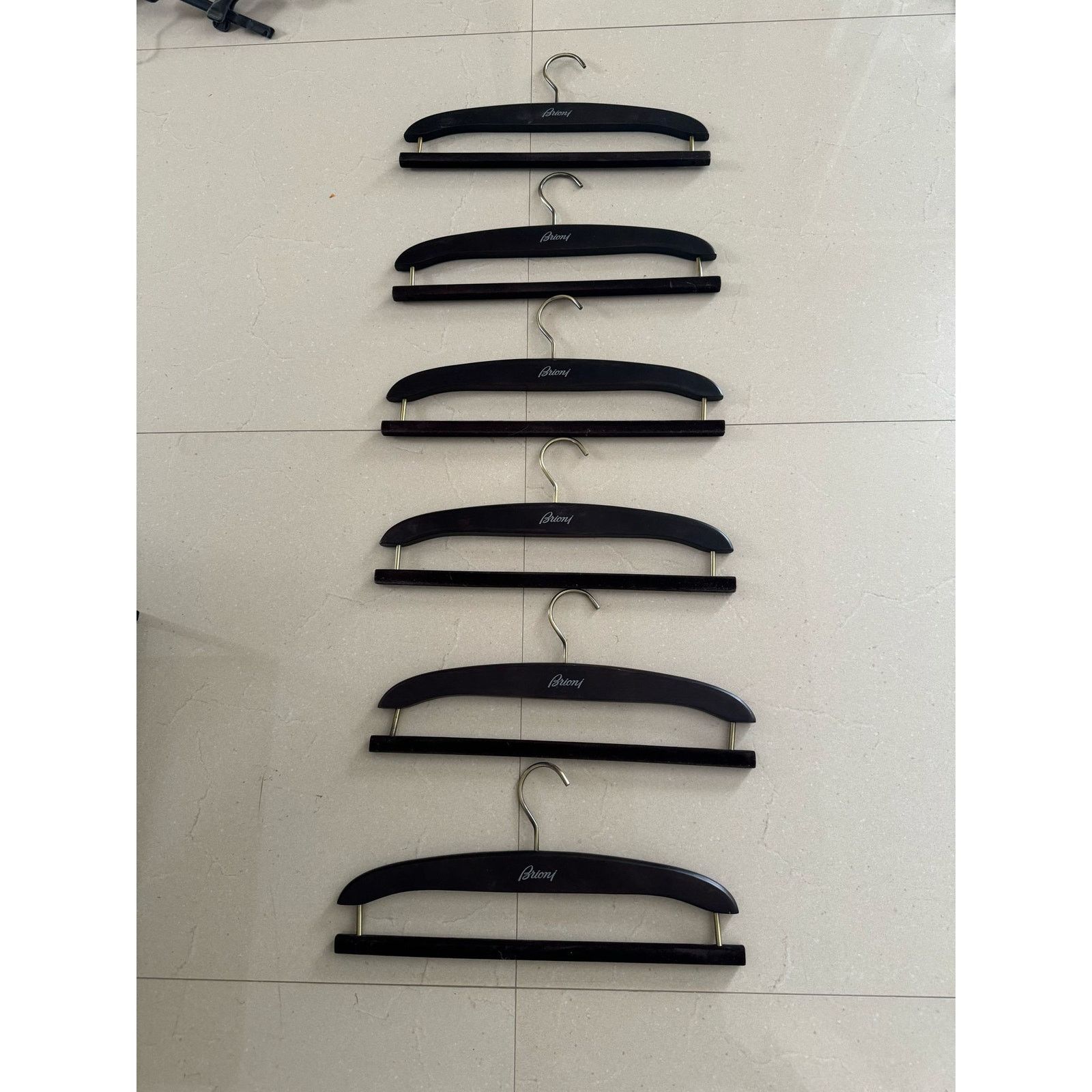 Brioni o1rshd1 Size: OS / 6 Brioni Pant Hangers in Brown Size ONE SIZE - 9 Thumbnail