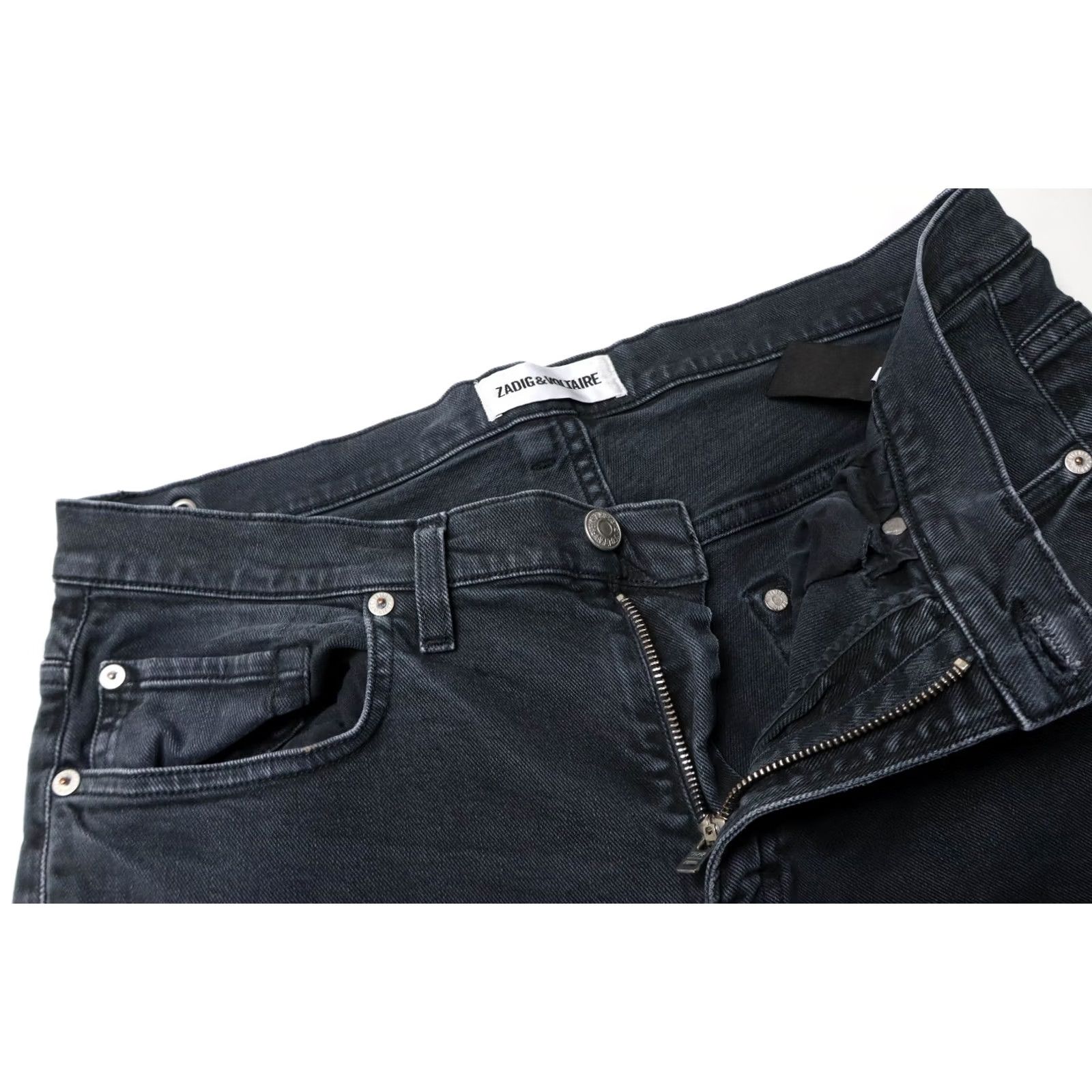 Zadig & Voltaire ZADIG & VOLTAIRE Jeans Men's W33 Washed Black Slim Fit Denim Zip Fly Size US 33 - 4 Thumbnail