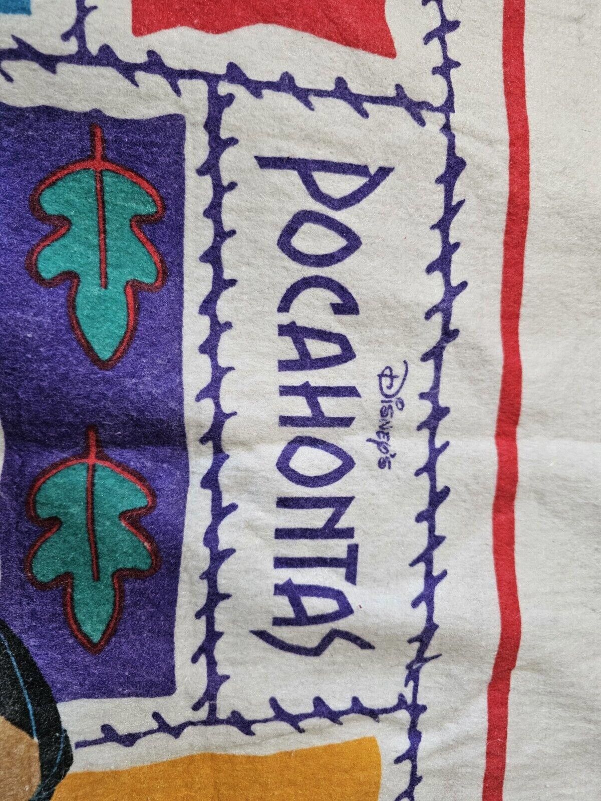 Disney Disney Pocahontas APPROX 88x72 Blanket Vtg Polyester Acrylic Size ONE SIZE - 3 Thumbnail