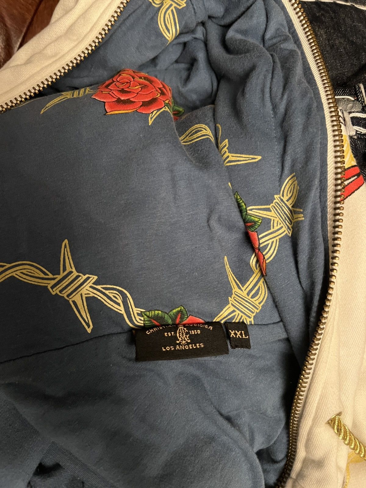 Christian Audigier CRAZY Christian Audigier Zip Up with Zipper Arms Size US XXL / EU 58 / 5 - 5 Thumbnail