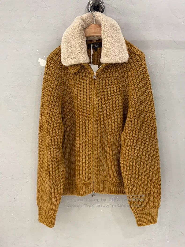 Loro Piana Loro Piana Cashmere and Lamb Fur Collar Cardigan Size S / US 4 / IT 40 - 1 Thumbnail