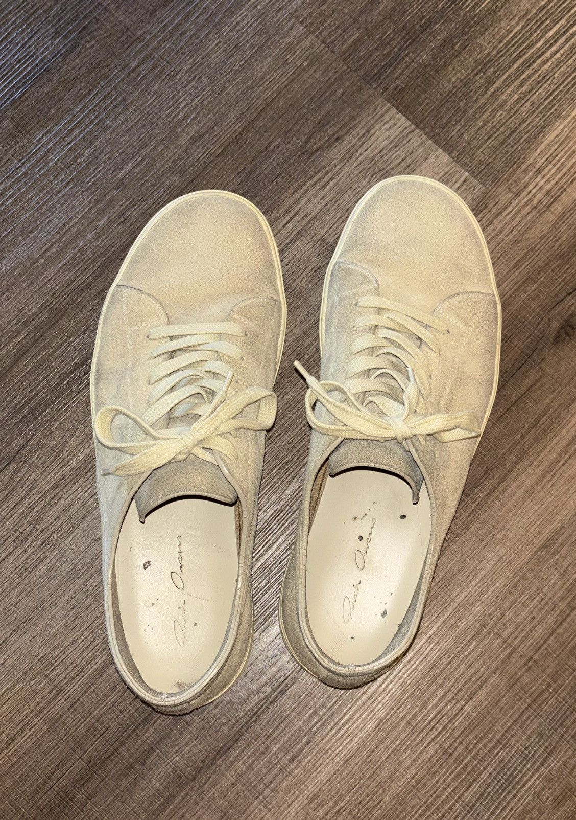 Rick Owens Rick Owens - 'Low Sneaks' canvas suede shoes Size US 11 / EU 44 - 1 Thumbnail