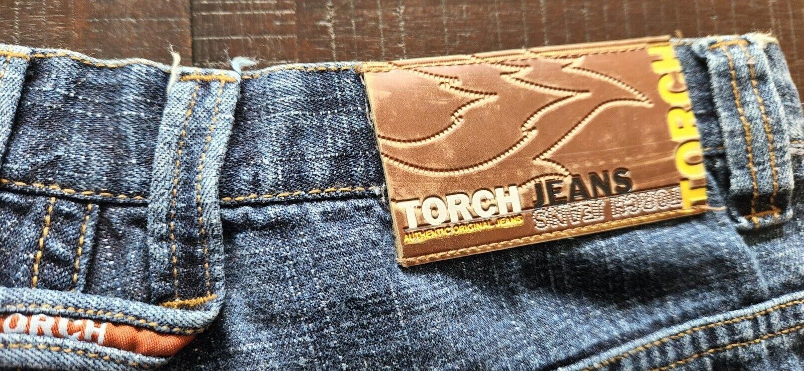 Designer Vintage Torch Brand Baggy Blue Jeans Womens 2XL Size 42" / US 20 - 7 Thumbnail