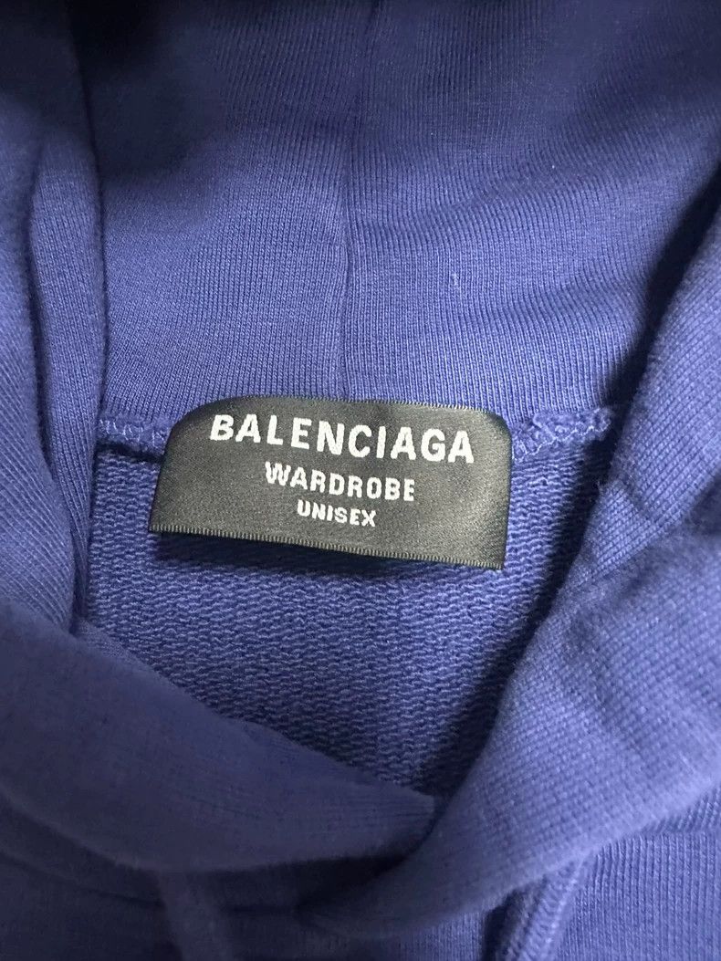 Balenciaga Balenciaga Blue embroidery of cola hoodie Size US M / EU 48-50 / 2 - 3 Thumbnail