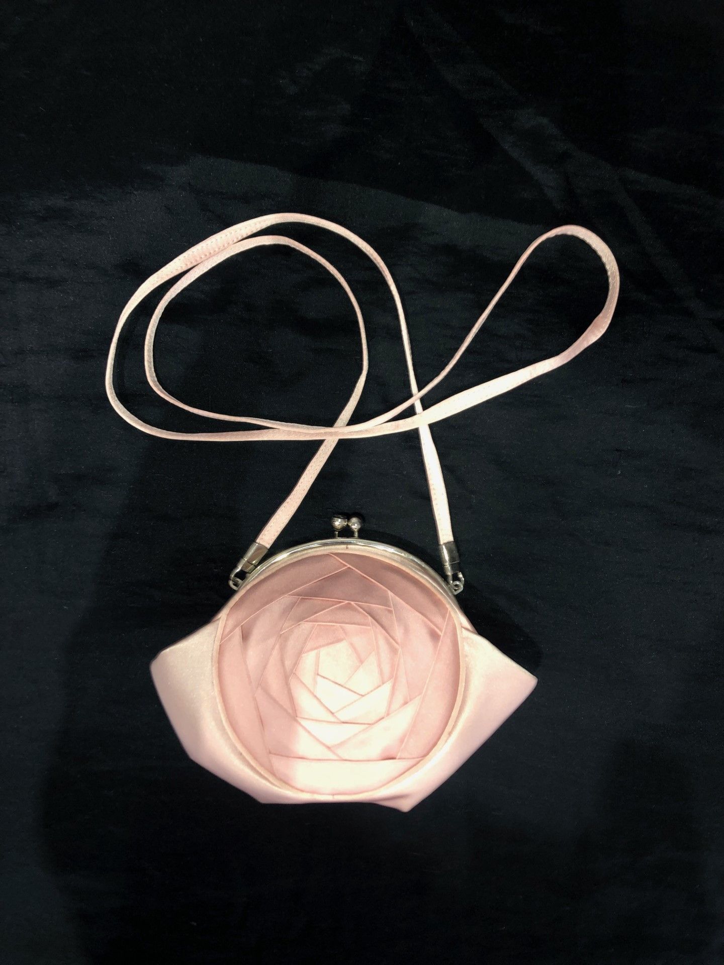 Origami Rose Pleated Clutch