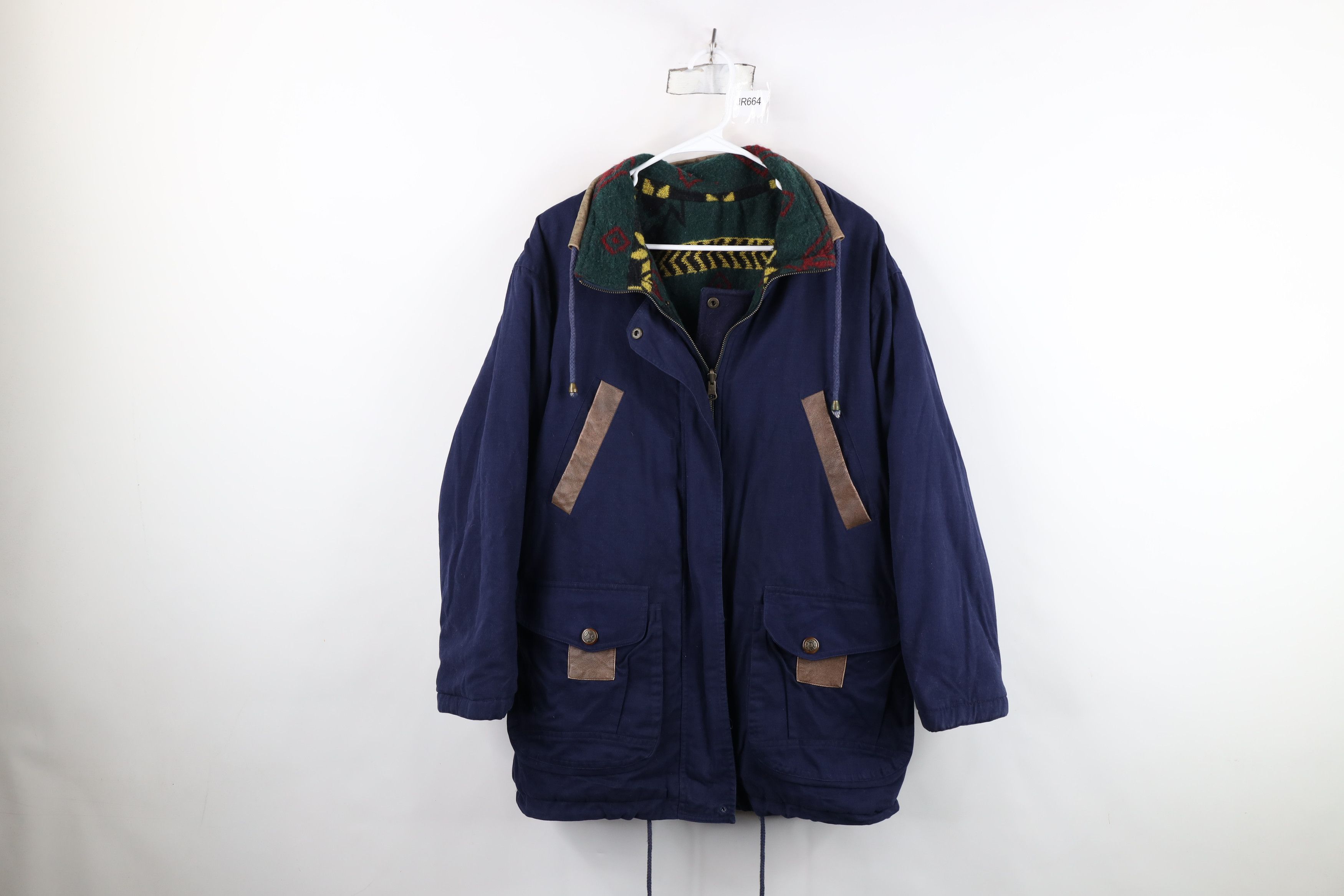 Vintage Vintage 90s Streetwear Reversible Fair Isle Canvas Jacket Size US S / EU 44-46 / 1 - 11 Thumbnail