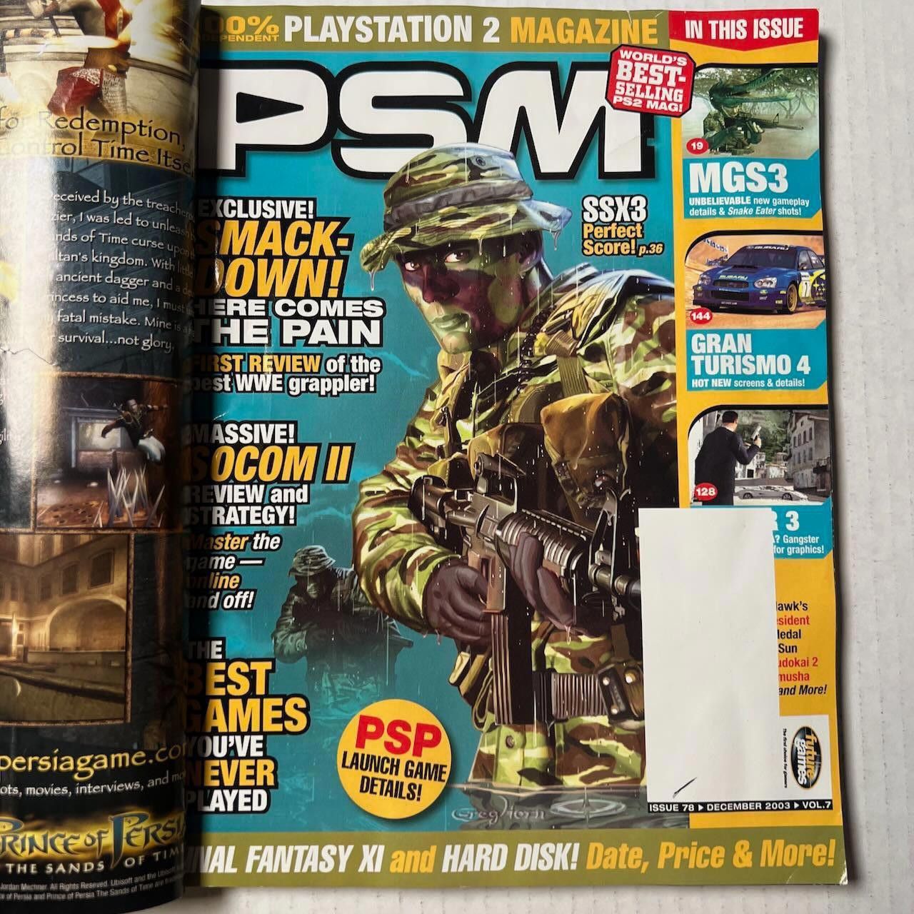 Playstation PSM Magazine #78 DEC 2003 SOCOM II Prince of Persia Size ONE SIZE - 3 Thumbnail