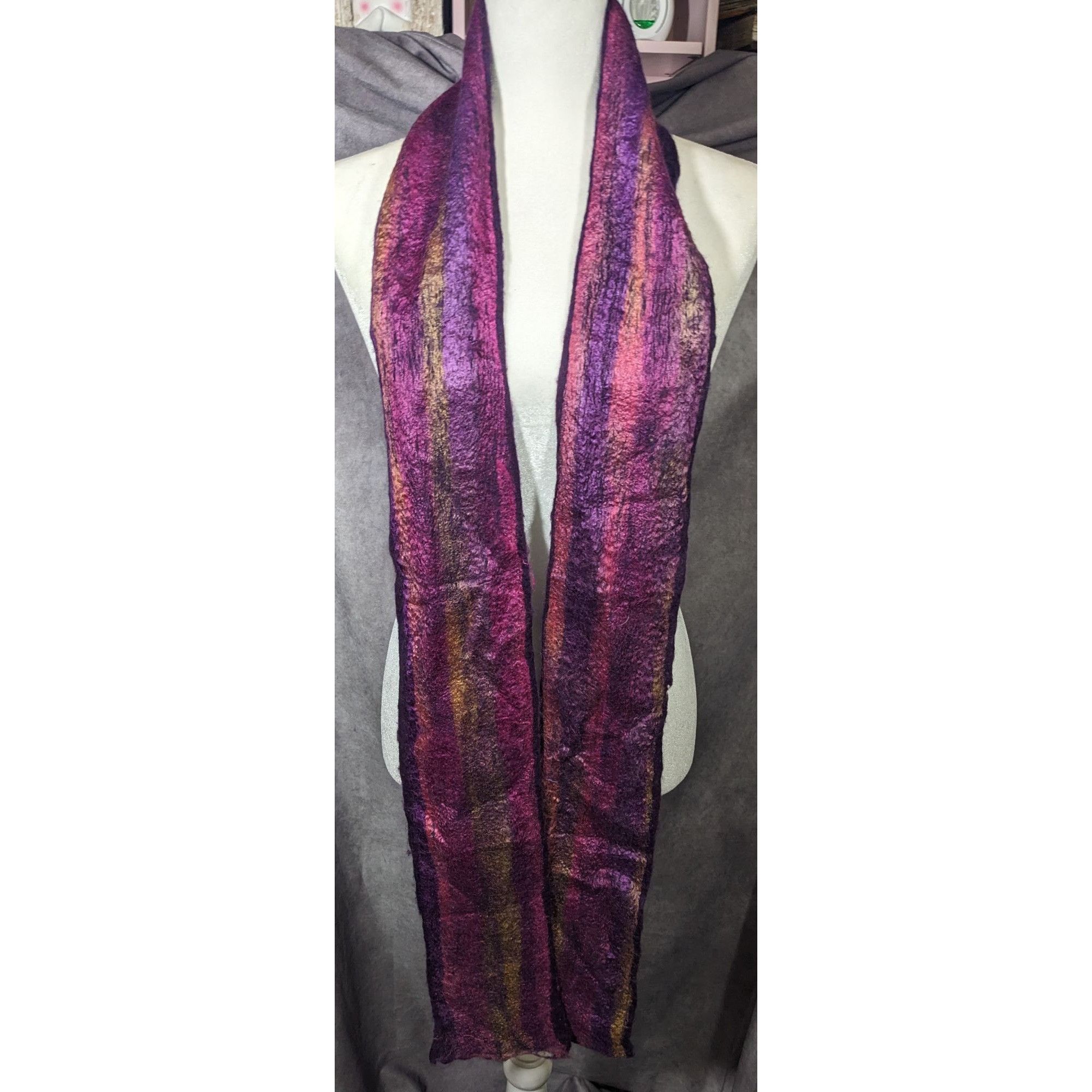 Other Yomo New York Purple Metallic Felted Scarf Size ONE SIZE - 6 Thumbnail