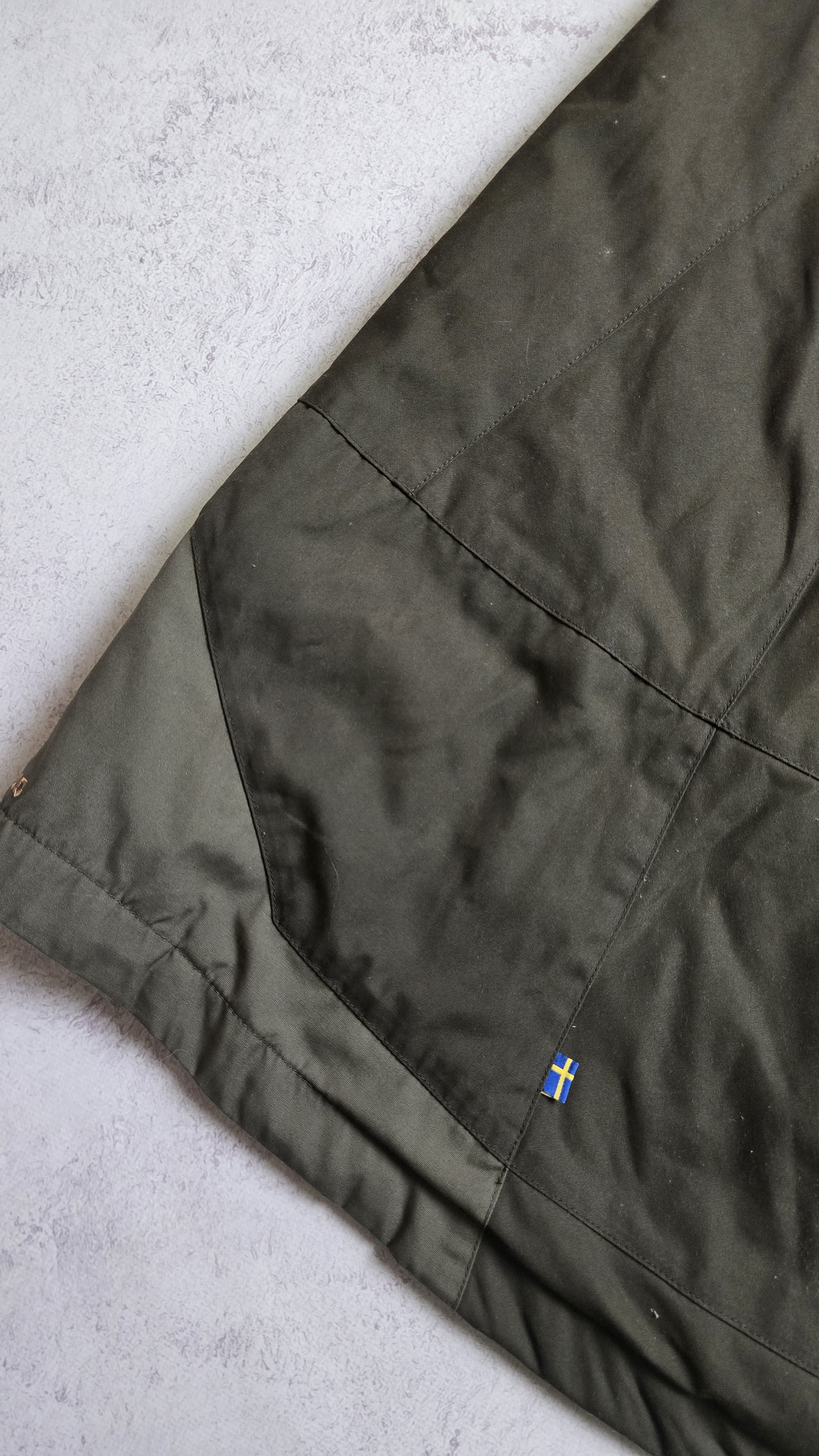 Fjallraven Luhkka Cape Jacket G-1000 Waxed Fur Hood Olive Poncho Size US S / EU 44-46 / 1 - 6 Thumbnail