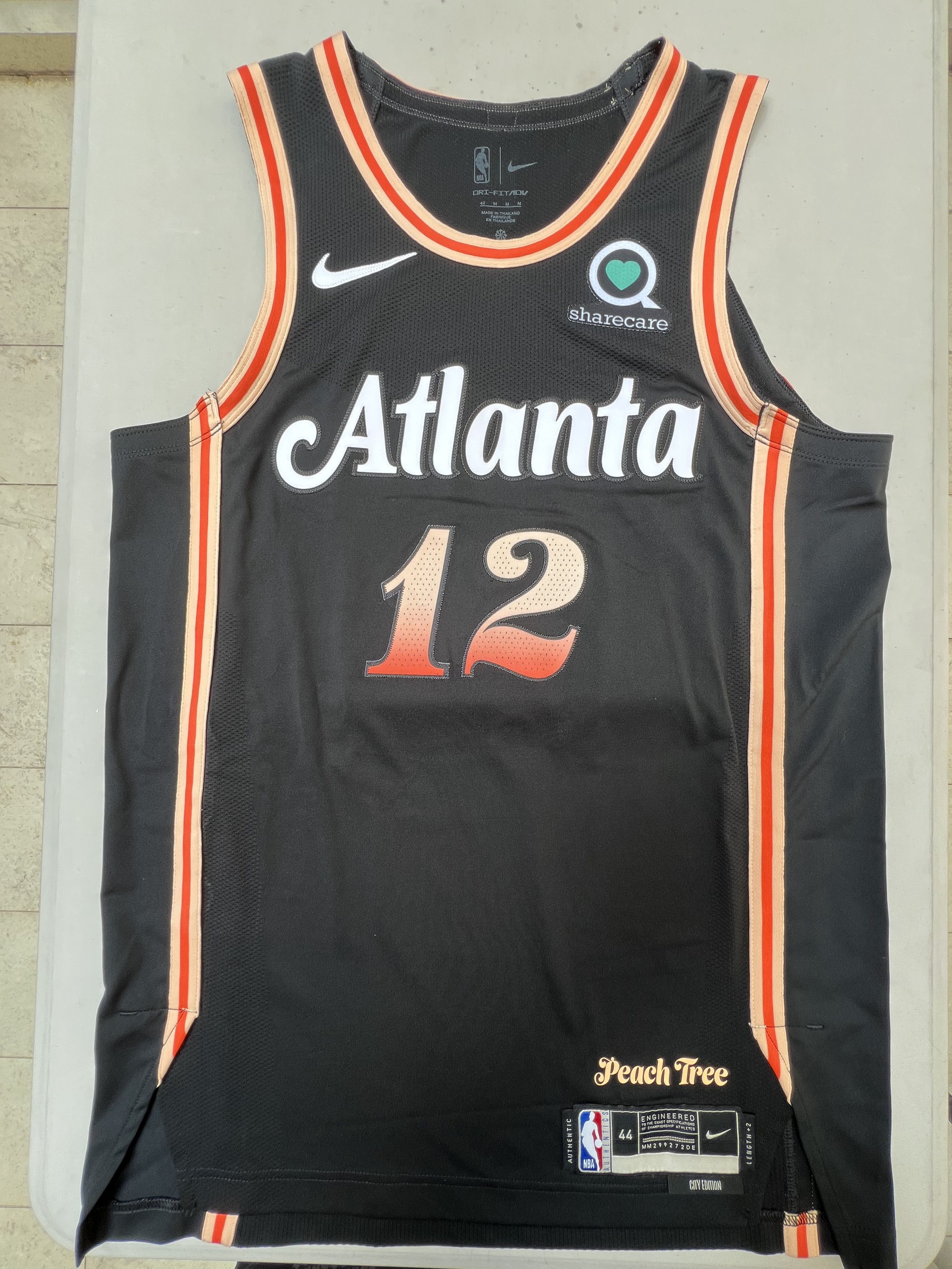 NBA × Nike De'Andre Hunter Atlanta Hawks Nike NBA City Authentic Jersey Size US M / EU 48-50 / 2 - 1 Thumbnail