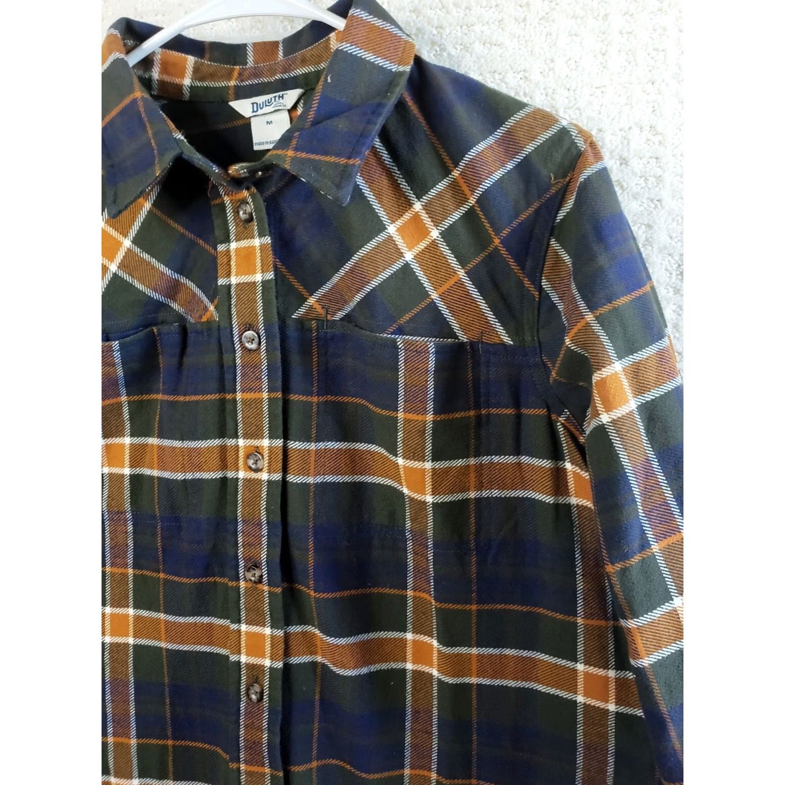 Duluth Trading Company Duluth Trading Flannel Shirt Women's M Multicolor Brown Plaid Button-Up Workwear Shirt Size M / US 6-8 / IT 42-44 - 3 Thumbnail