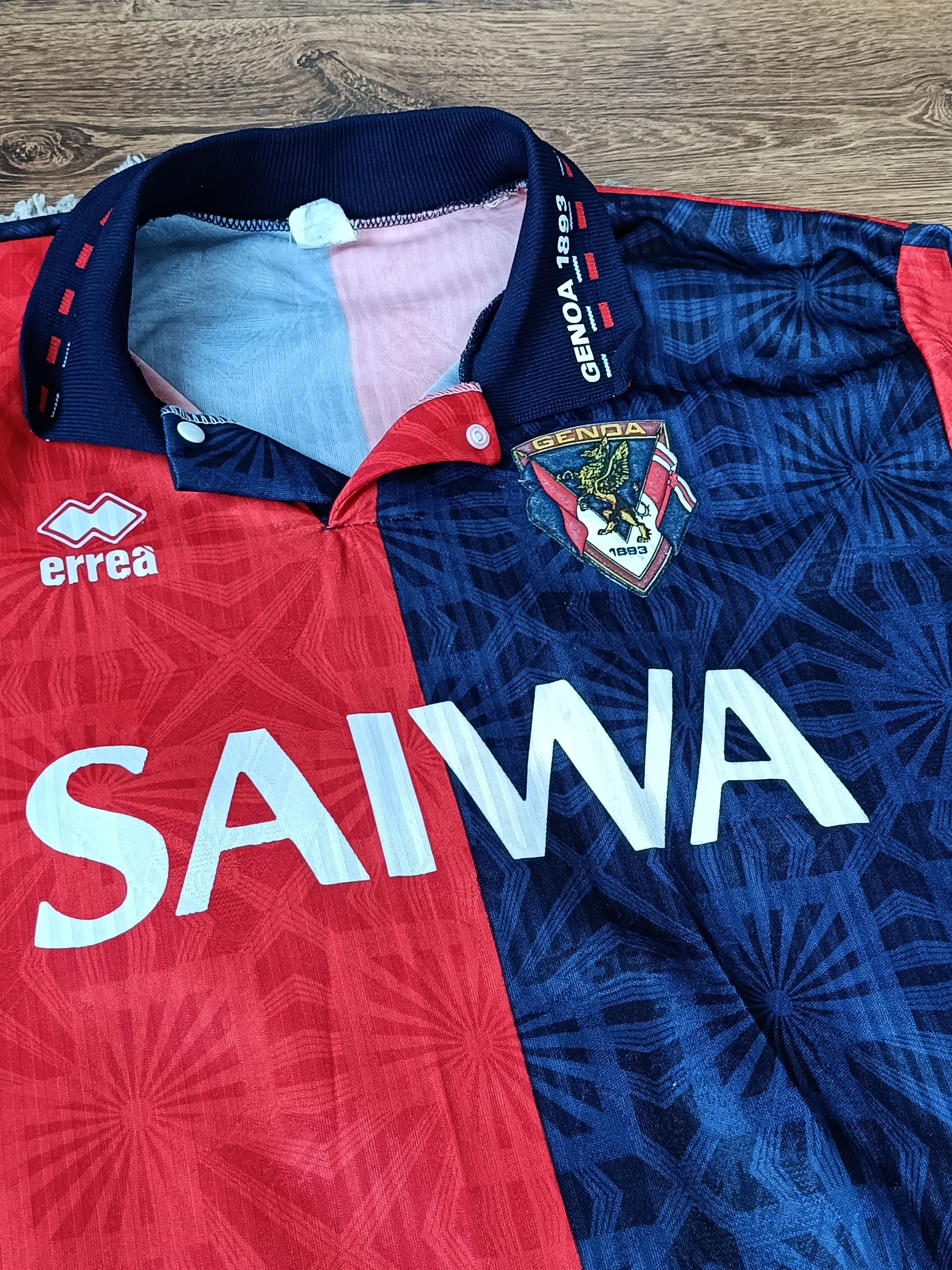 Errea Genoa 1992-1994 Home Longsleeve shirt Size US L / EU 52-54 / 3 - 4 Thumbnail