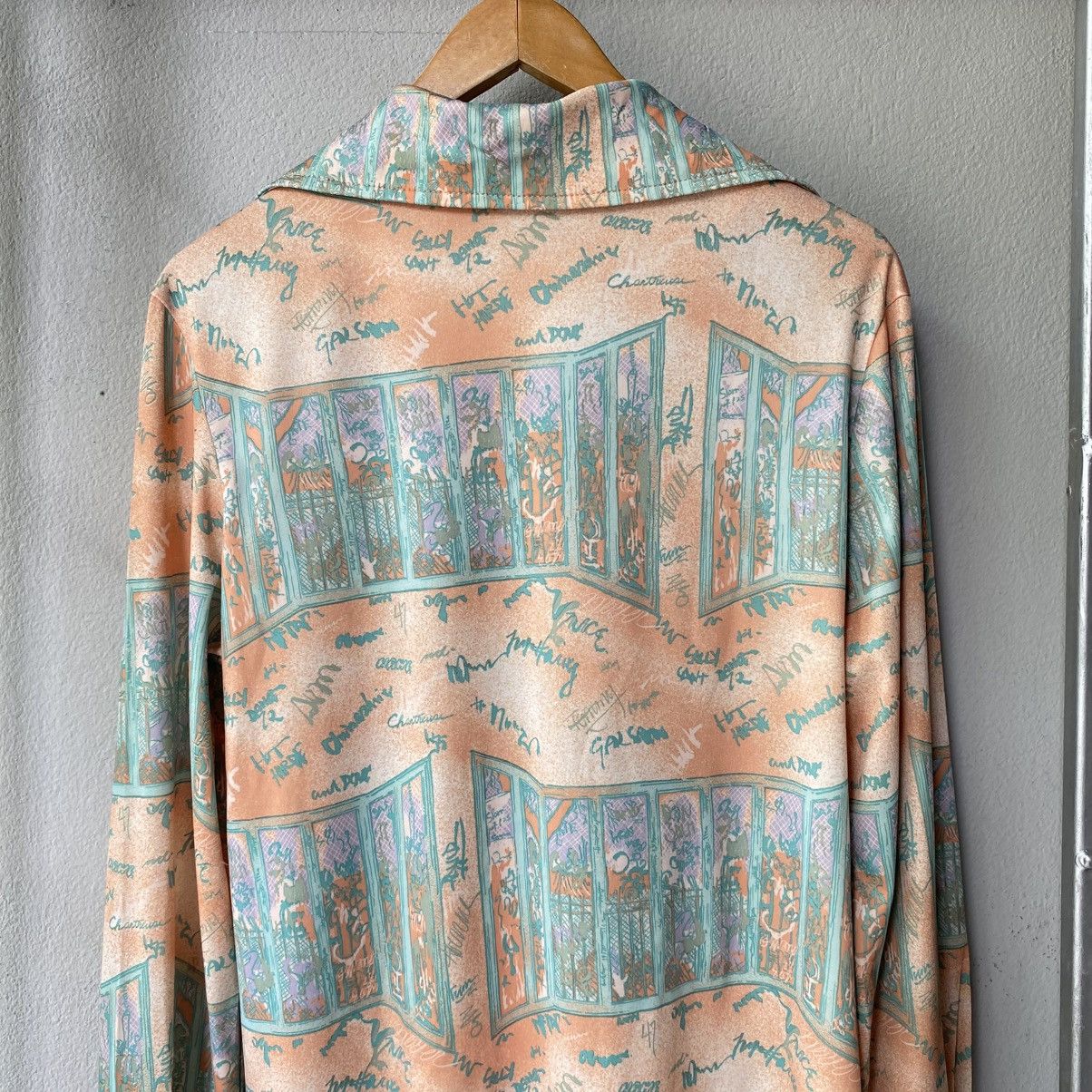 Designer × Japanese Brand Ted Martin Vintage Pastel Art Print Shirt Size M / US 6-8 / IT 42-44 - 4 Thumbnail