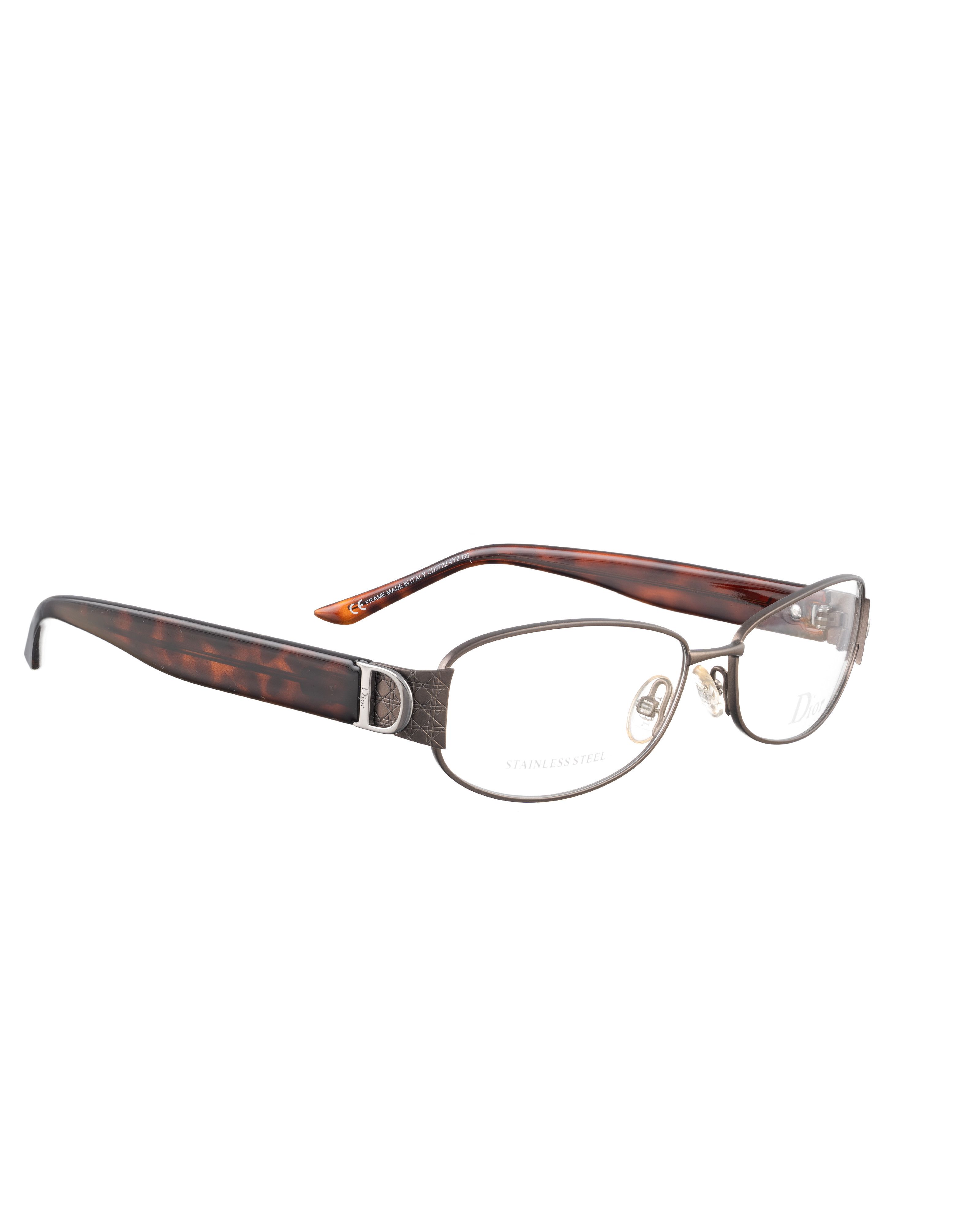 Dior Dior 00s Matte Metal Brown Glasses Size ONE SIZE - 2 Thumbnail