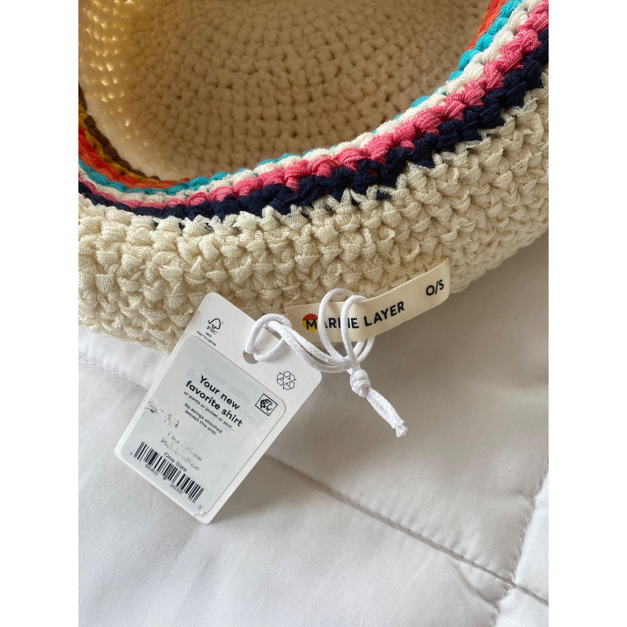 Marine Layer NWT Marine Layer Crochet Bucket Hat in Multi Stripe MSRP$75 Size ONE SIZE - 8 Thumbnail