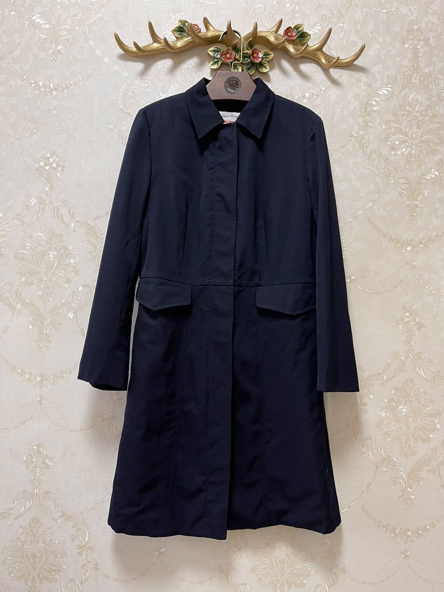 Prada Prada Authentic Wool Trench Coat Size US M / EU 48-50 / 2 - 1 Thumbnail
