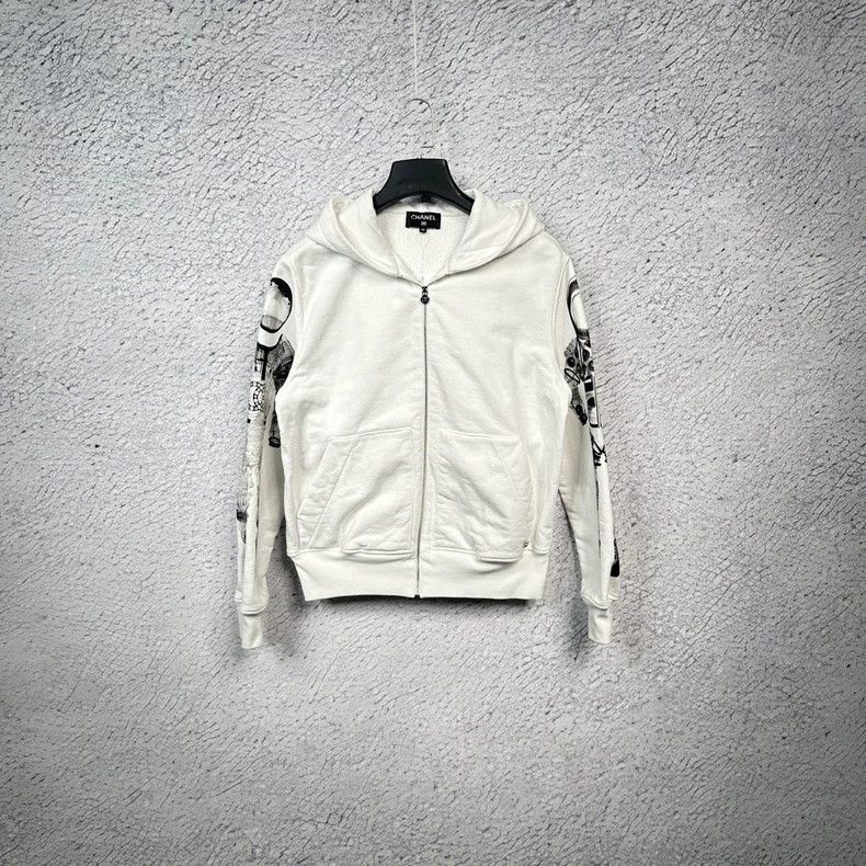 Chanel Chanel Astronaut's white loose version zipper sweatshirt Size S / US 4 / IT 40 - 1 Thumbnail