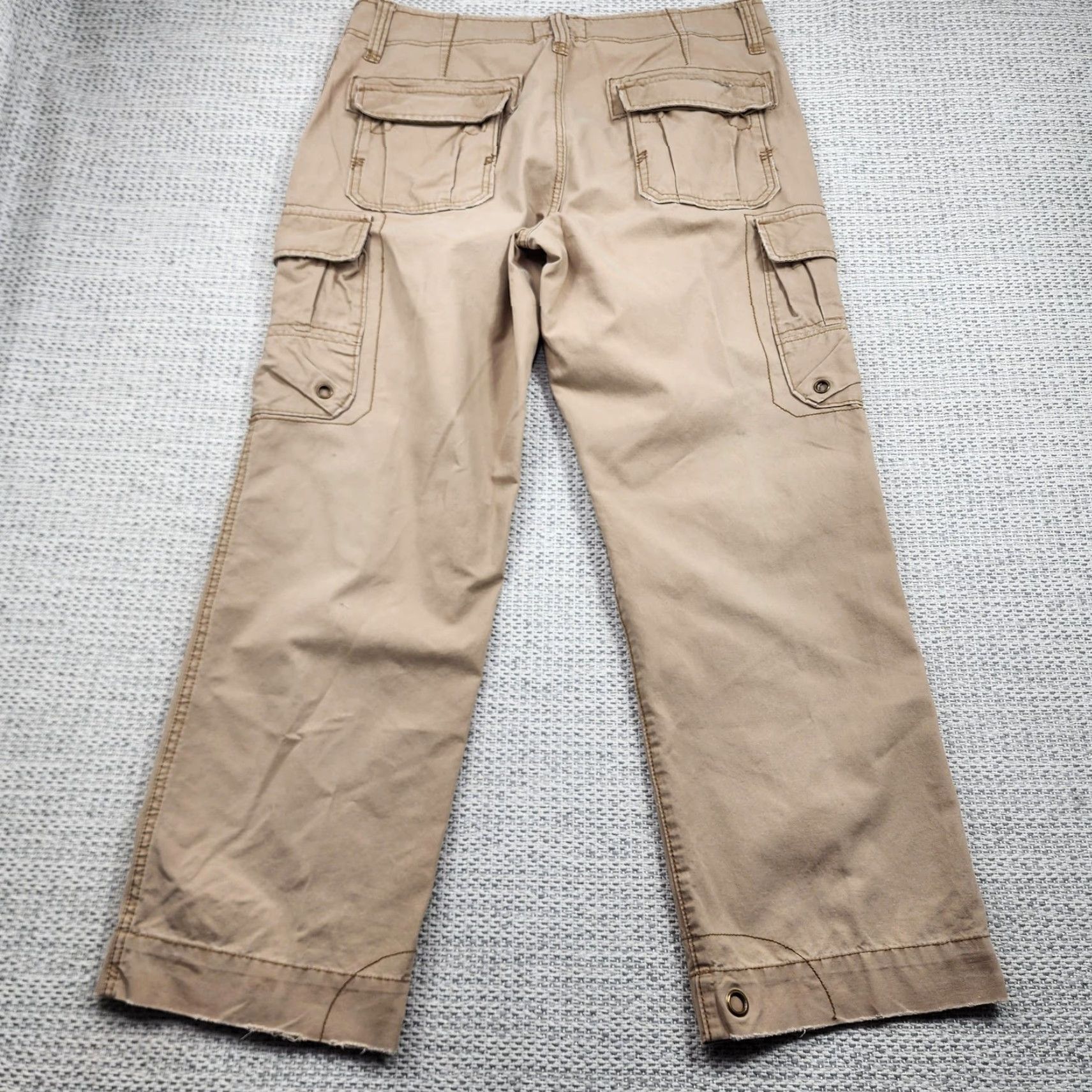 Vintage OP Cargo Pants Mens 36x30 Khaki Cargo Pockets Streetwear Beach Vintage: None (adjusted within rules) Size US 36 / EU 52 - 2 Thumbnail