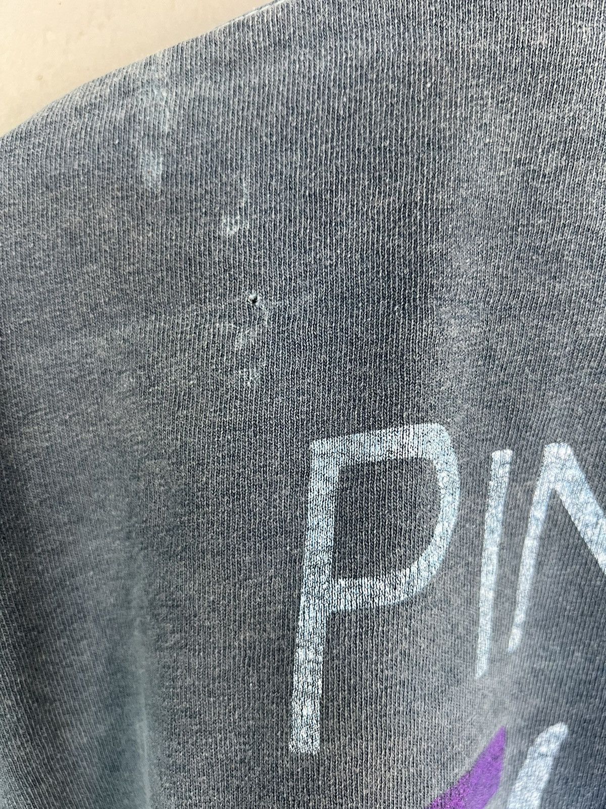 Band Tees PINK FLOYD Tour Blue Faded Long Sleeve Crop Tops Size XL / US 12-14 / IT 48-50 - 7 Thumbnail