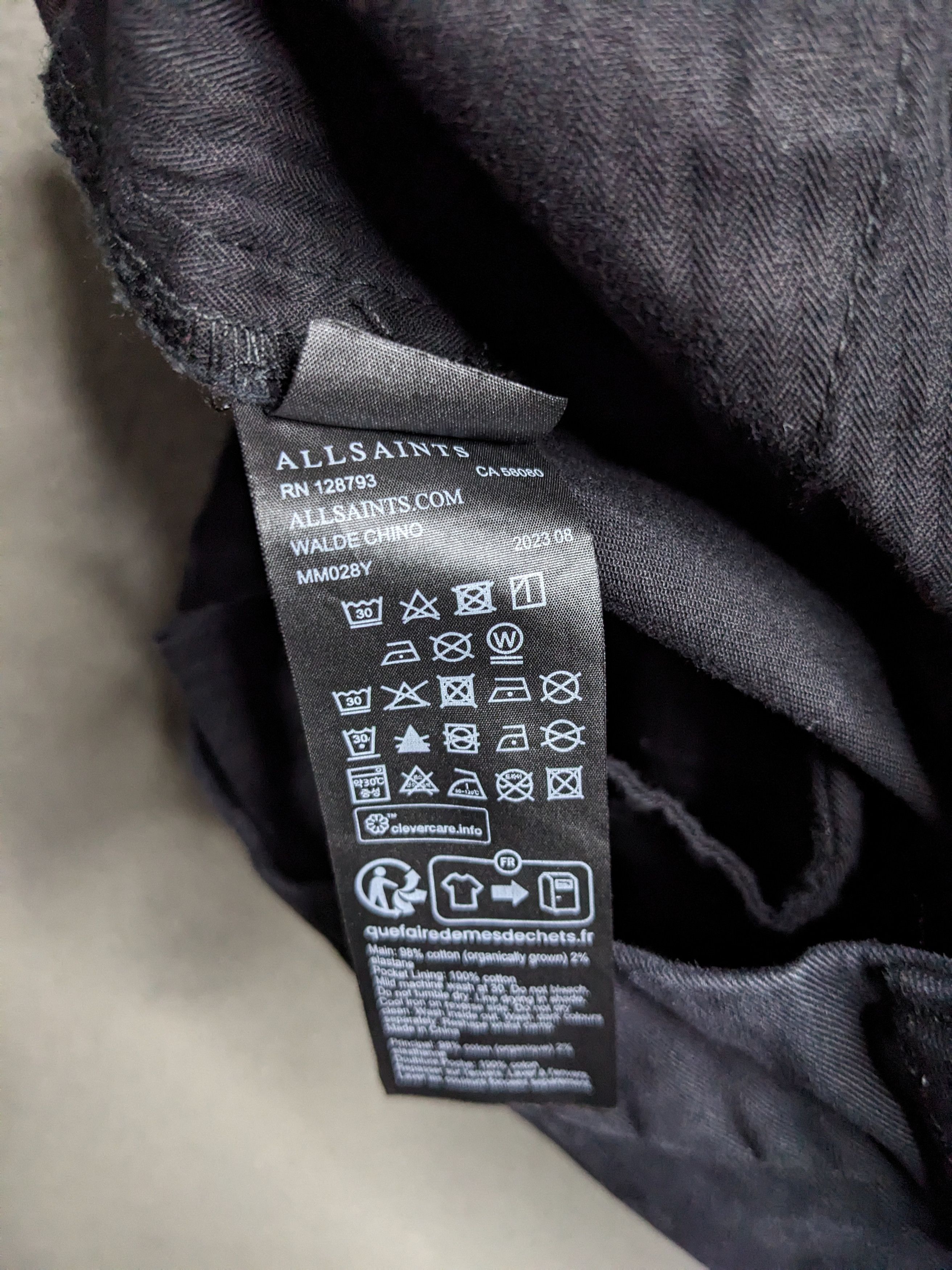 Allsaints All Saints Walde Chino Pants 34x29 Twill Trousers High Rise Size US 34 / EU 50 - 15 Thumbnail