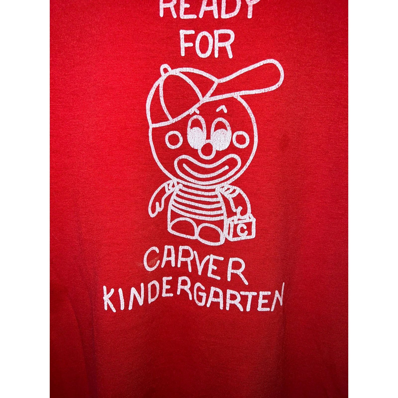 Vintage Vintage Kindergarten Shirt Ready For Carver Red Tee VTG 90s Size US M / EU 48-50 / 2 - 3 Thumbnail