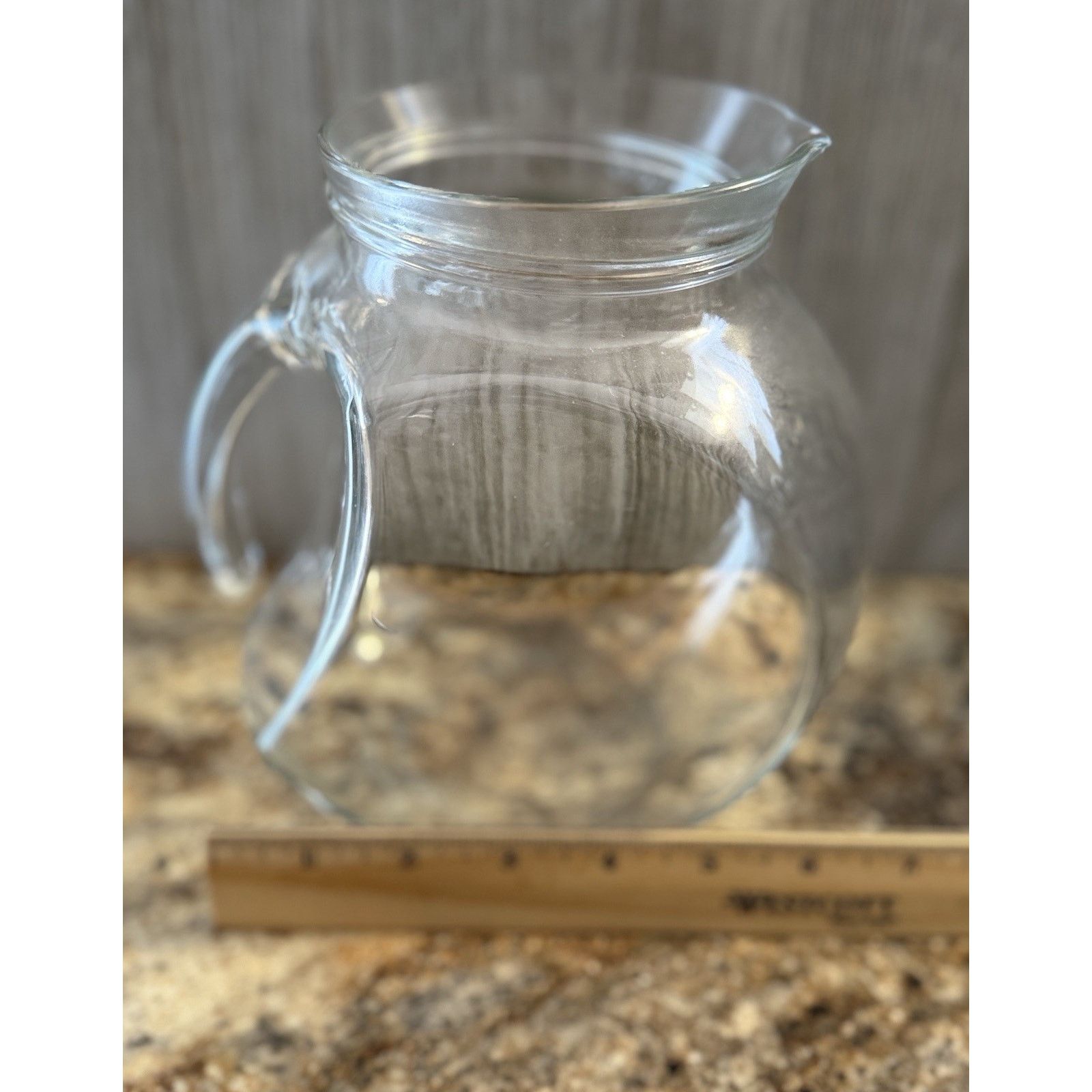 Other Clear Glass Handled Ball Pitcher made in Italy Vintage MCM Size ONE SIZE - 7 Thumbnail