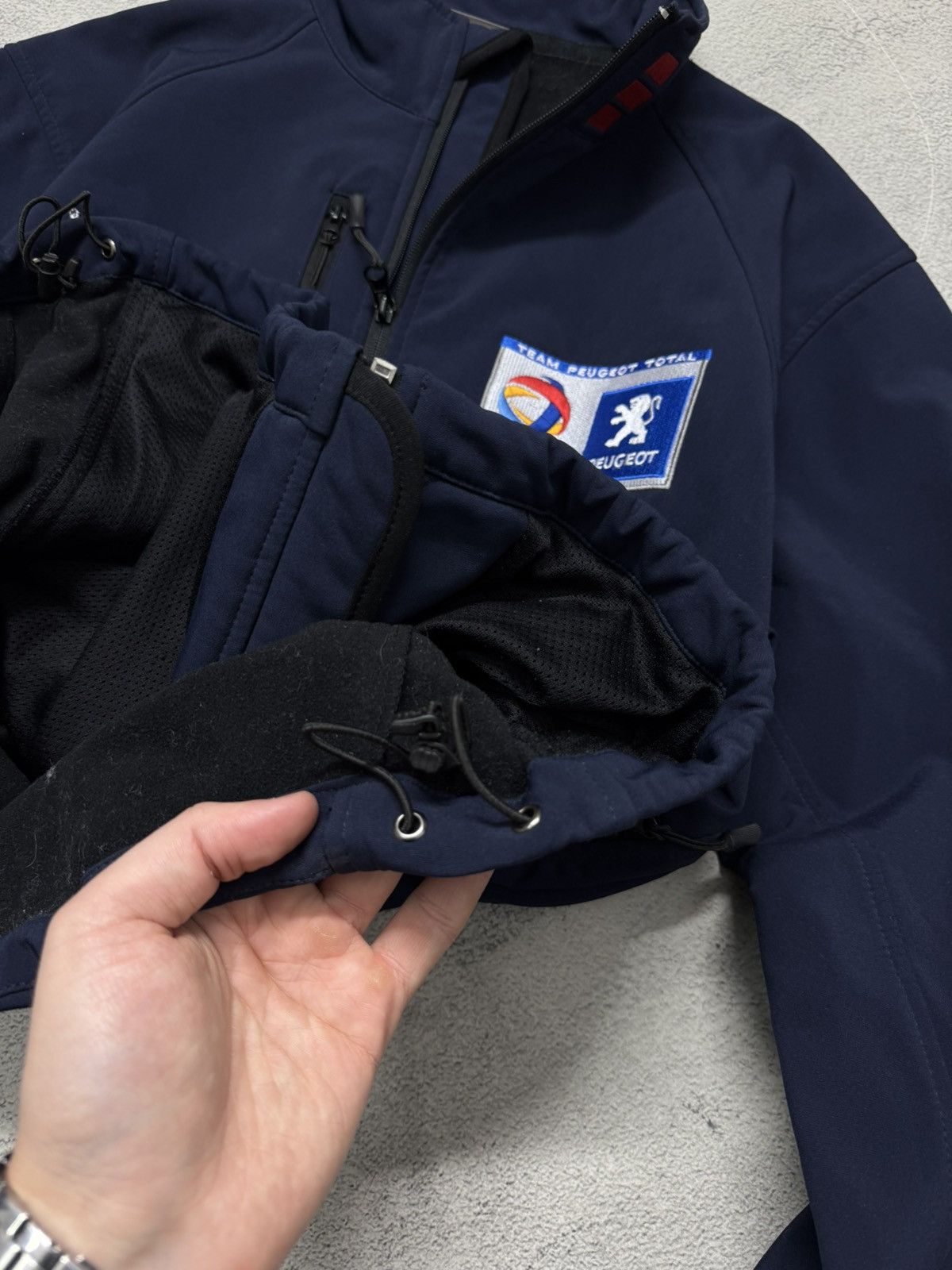 Jerzees Vintage Peugeot Sport Formula One Racing Soft Shell Jacket Size US L / EU 52-54 / 3 - 13 Thumbnail