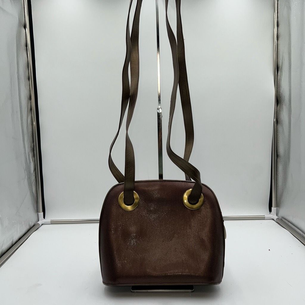 Stuart Weitzman Stuart Weitzman Made in Spain Vintage Pebbled Copper Leather with Lambskin Structured Bag Size ONE SIZE - 1 Thumbnail
