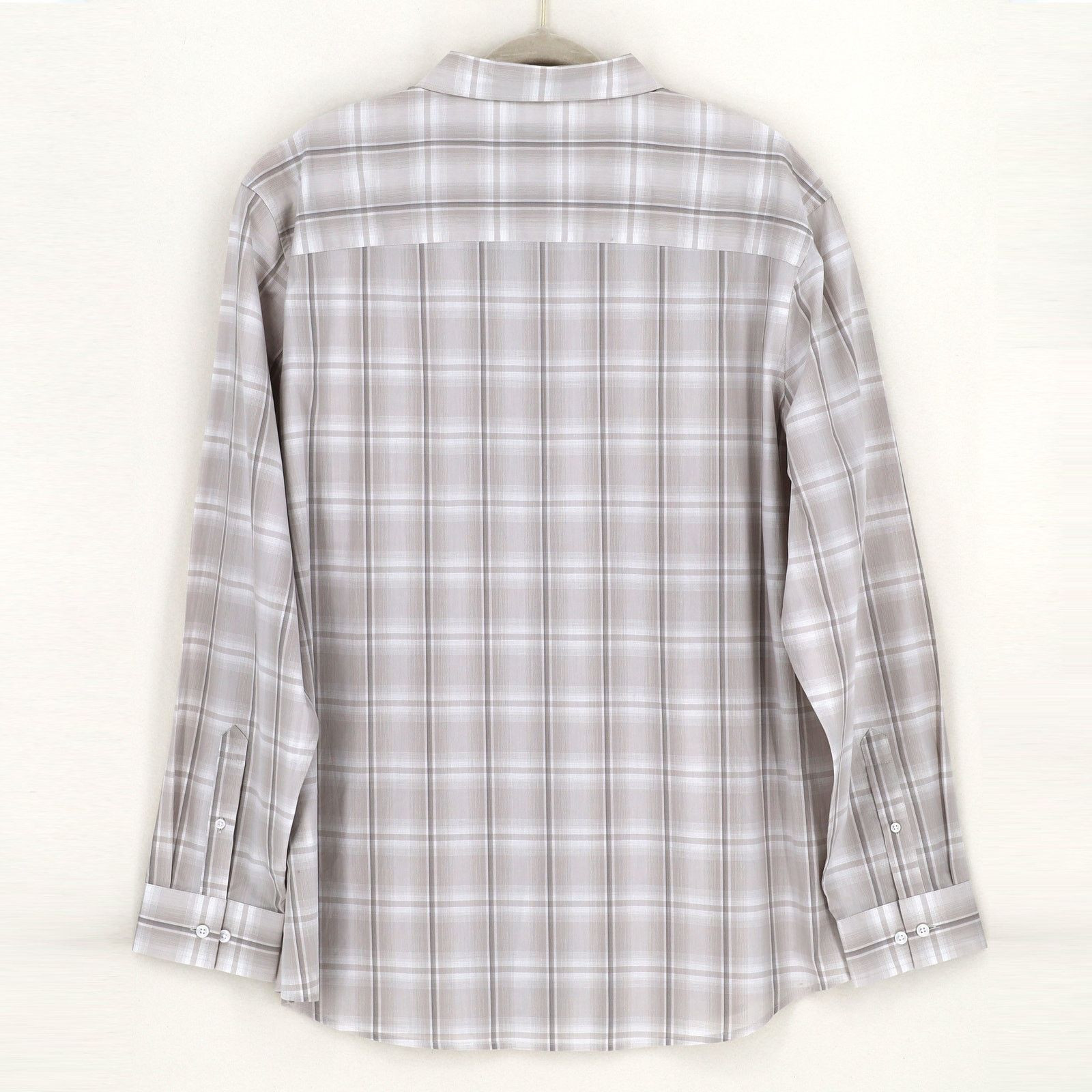 Alfani Alfani Men's White/Beige Cotton Button-Up Shirt Size 3XL Size US XXL / EU 58 / 5 - 4 Thumbnail