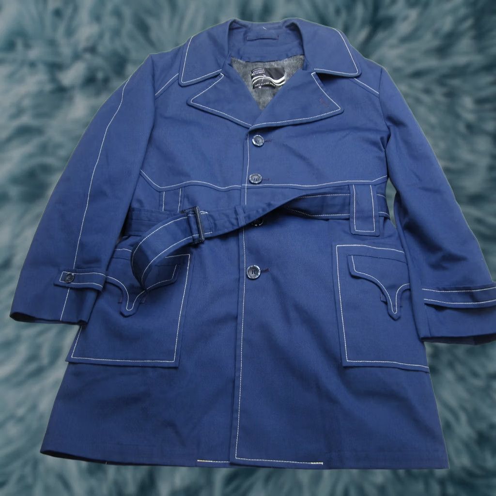 Vintage VINTAGE Montgomery Ward Jacket Mens L Blue Denim Trench Lined Workwear Size US L / EU 52-54 / 3 - 1 Thumbnail