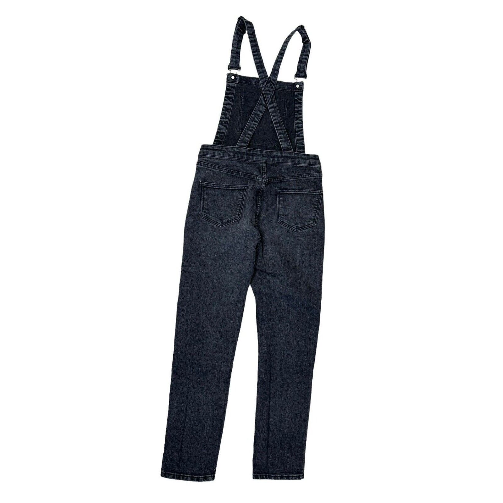 BRANDY MELVILLE Uma Slim Fit Overalls Washed Denim Black M