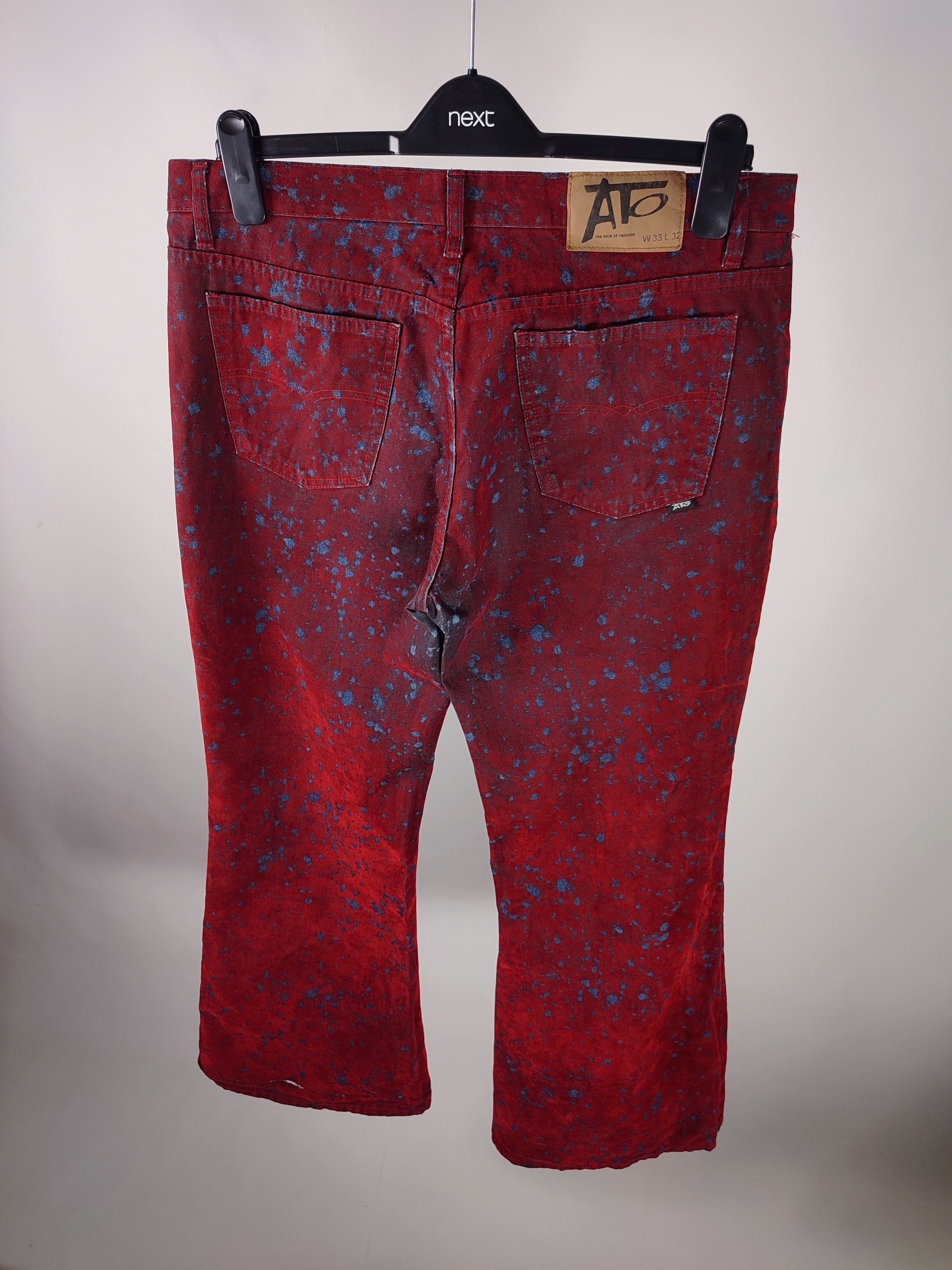 If Six Was Nine ATO The Kick Of Fashion Velour Flared Vampire Jeans Size US 33 - 10 Thumbnail