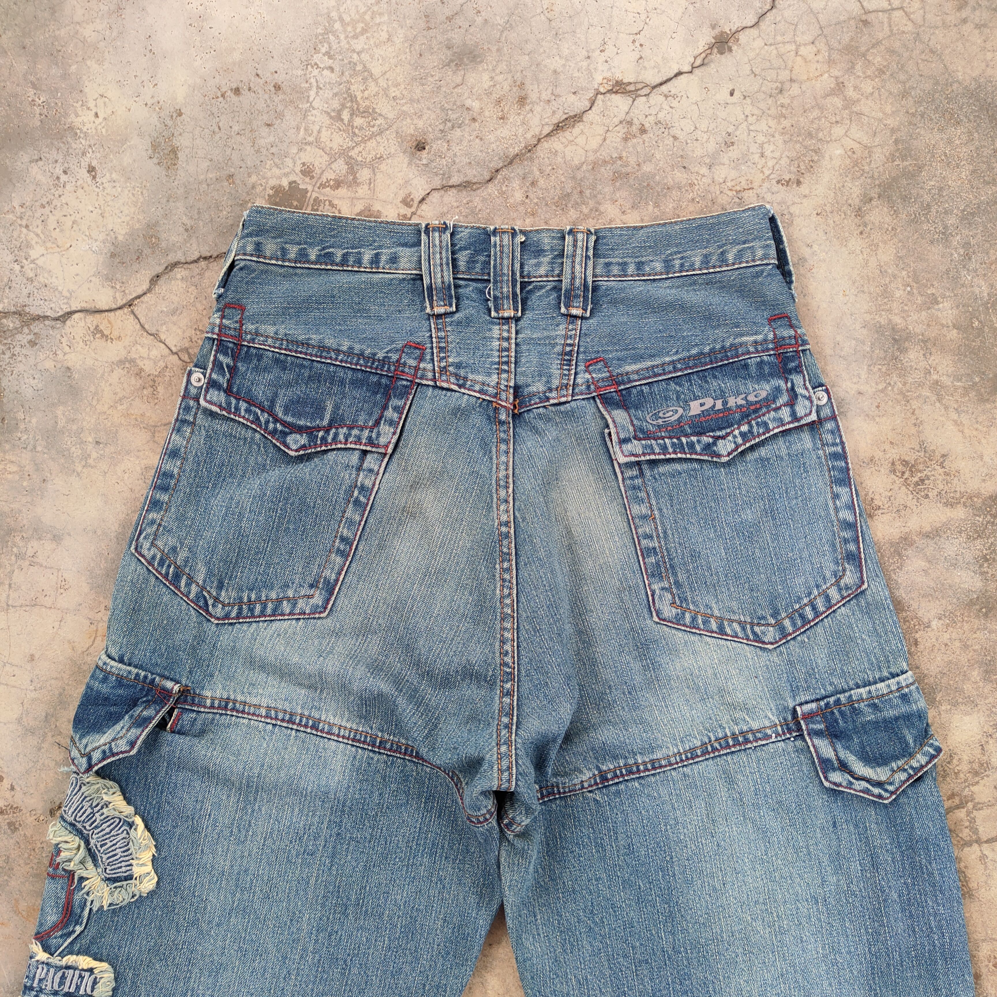 Japanese Brand × Jean × Vintage VINTAGE PIKO FADED RIPPED JEANS CARGO PANTS Size US 30 / EU 46 - 11 Thumbnail