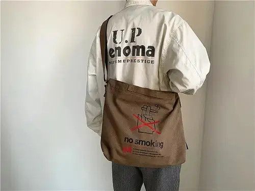 Other "NO Smoking" Unisex Messenger Canvas Bag Size ONE SIZE - 2 Thumbnail