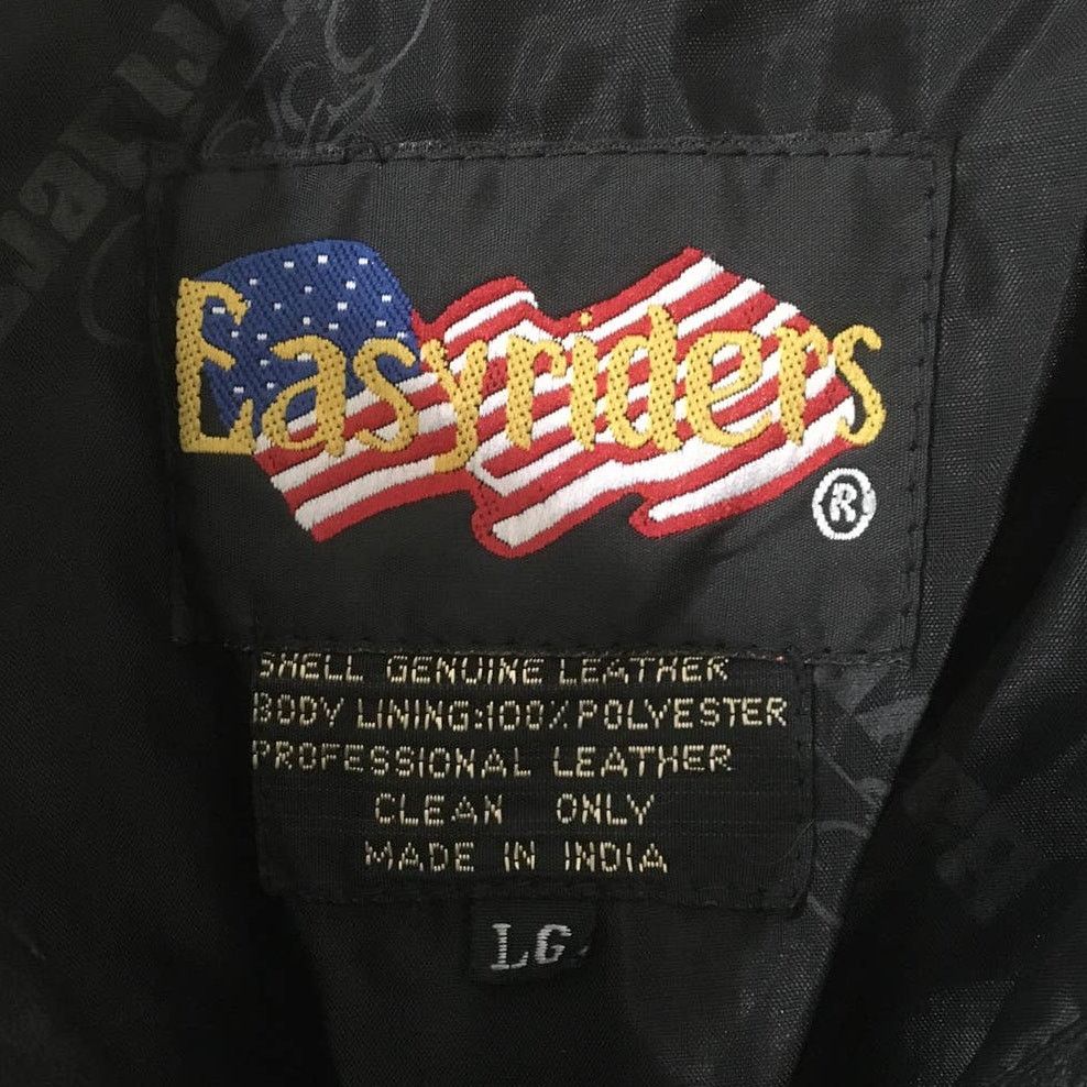 Other Easy Rider Large Soft Supple Black Leather Motorcycle Jacket Size L / US 10 / IT 46 - 4 Thumbnail