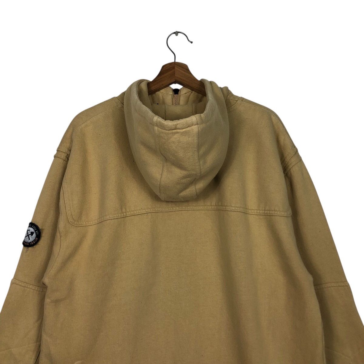 Japanese Brand EXSTO Polar Fleece Half-Zip Hooded Pullover Size US M / EU 48-50 / 2 - 10 Thumbnail