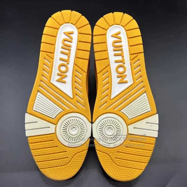 Louis Vuitton Louis Vuitton Yellow denim trainer shoes Size US 7.5 / EU 40-41 - 6 Thumbnail